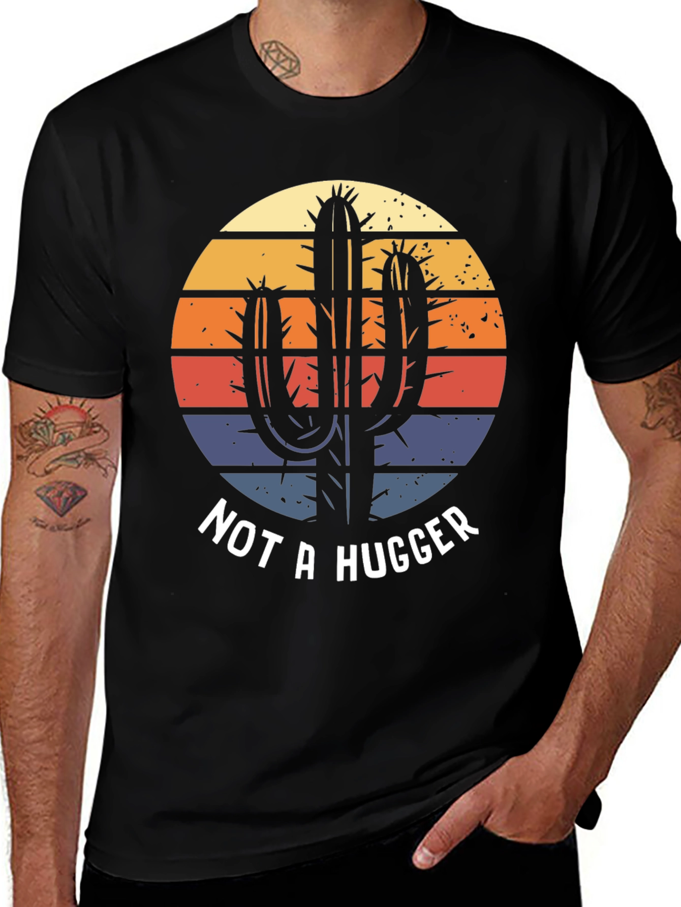 Variant 13 of Not a Hugger Cactus T-Shirt - Unisex Graphic Tee