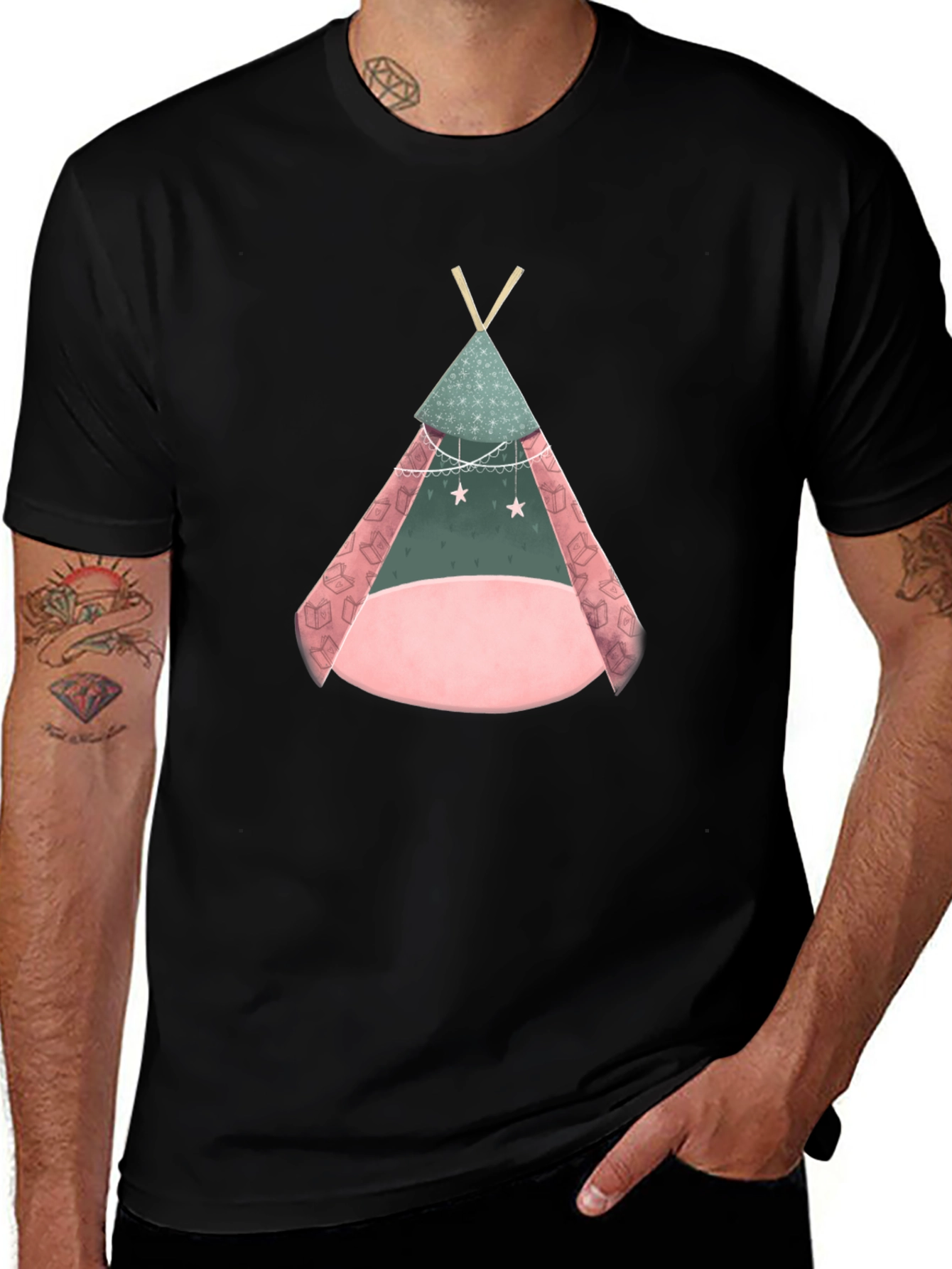 Variant 30 of Teepee Graphic Black T-Shirt