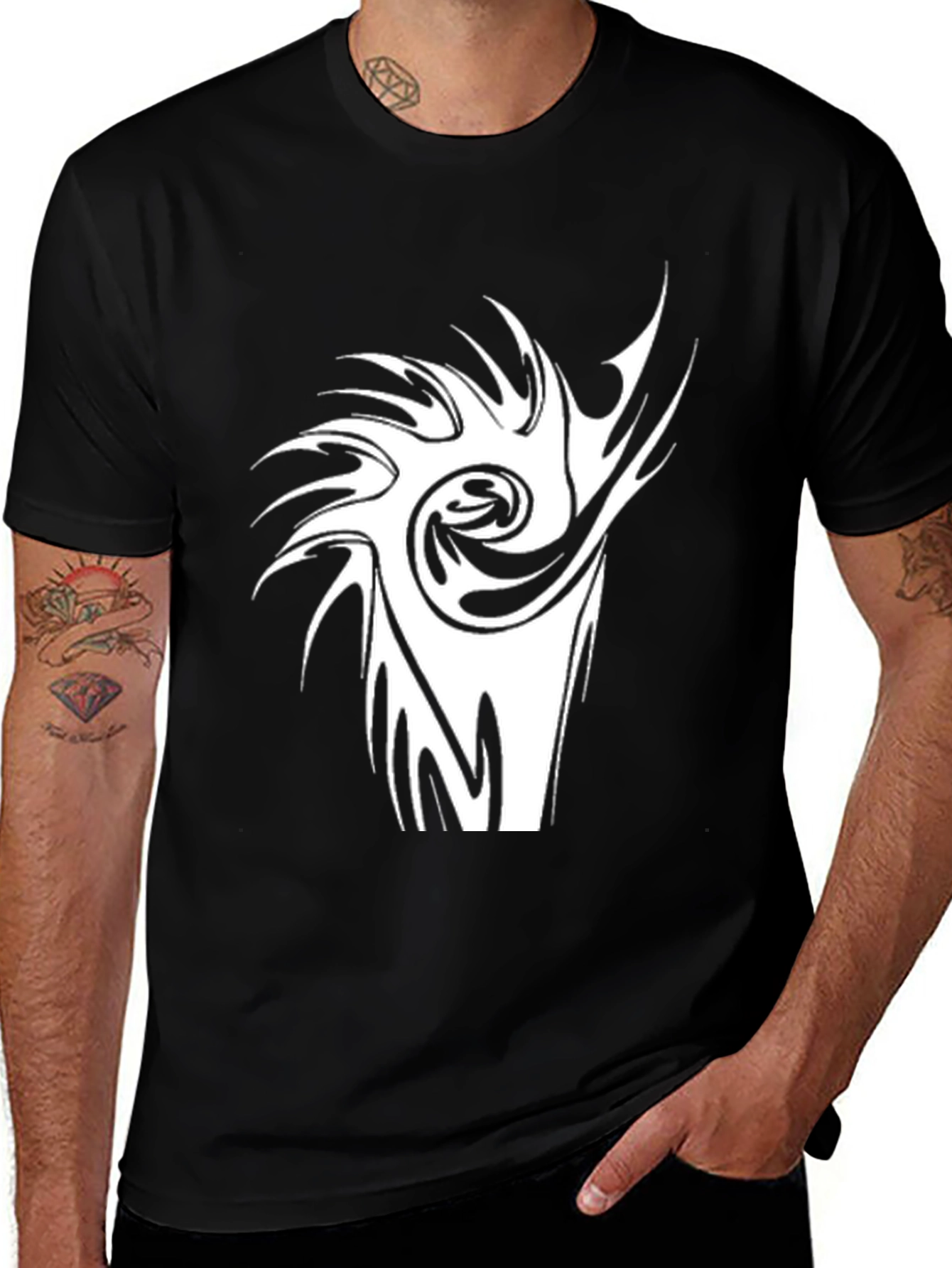 Variant 29 of Modern Tribal Design Black T-Shirt