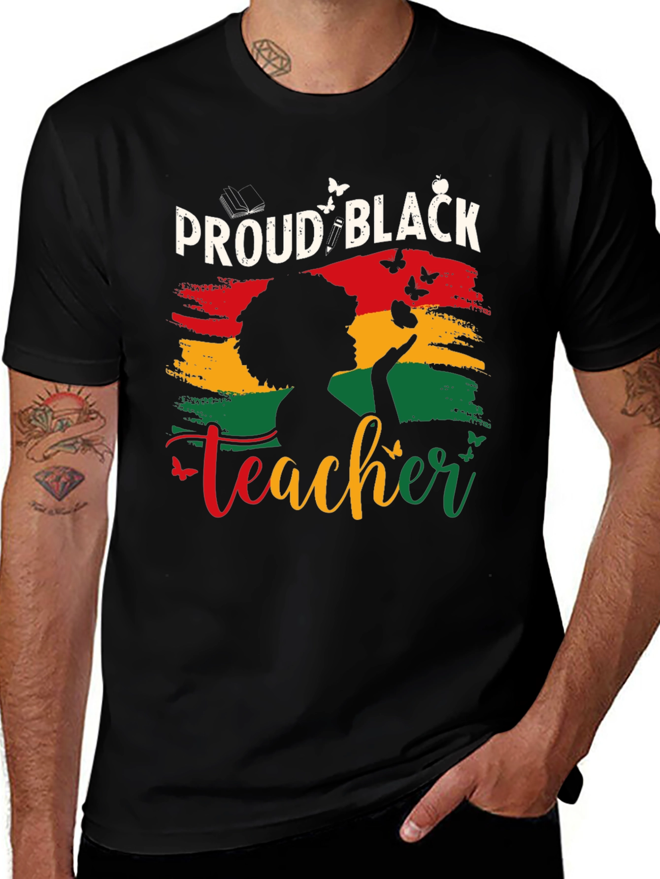 Variant 21 of Proud Black Teacher Graphic Tee