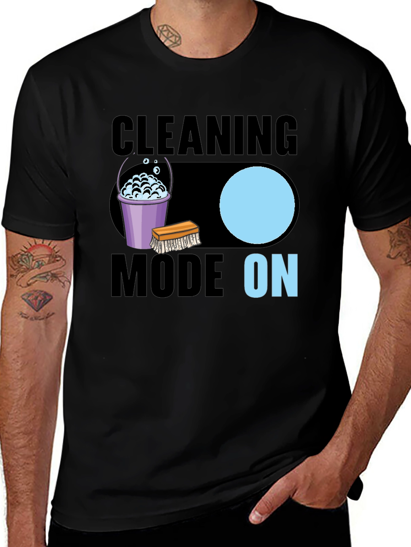 Cleaning Mode ON Graphic T-Shirt