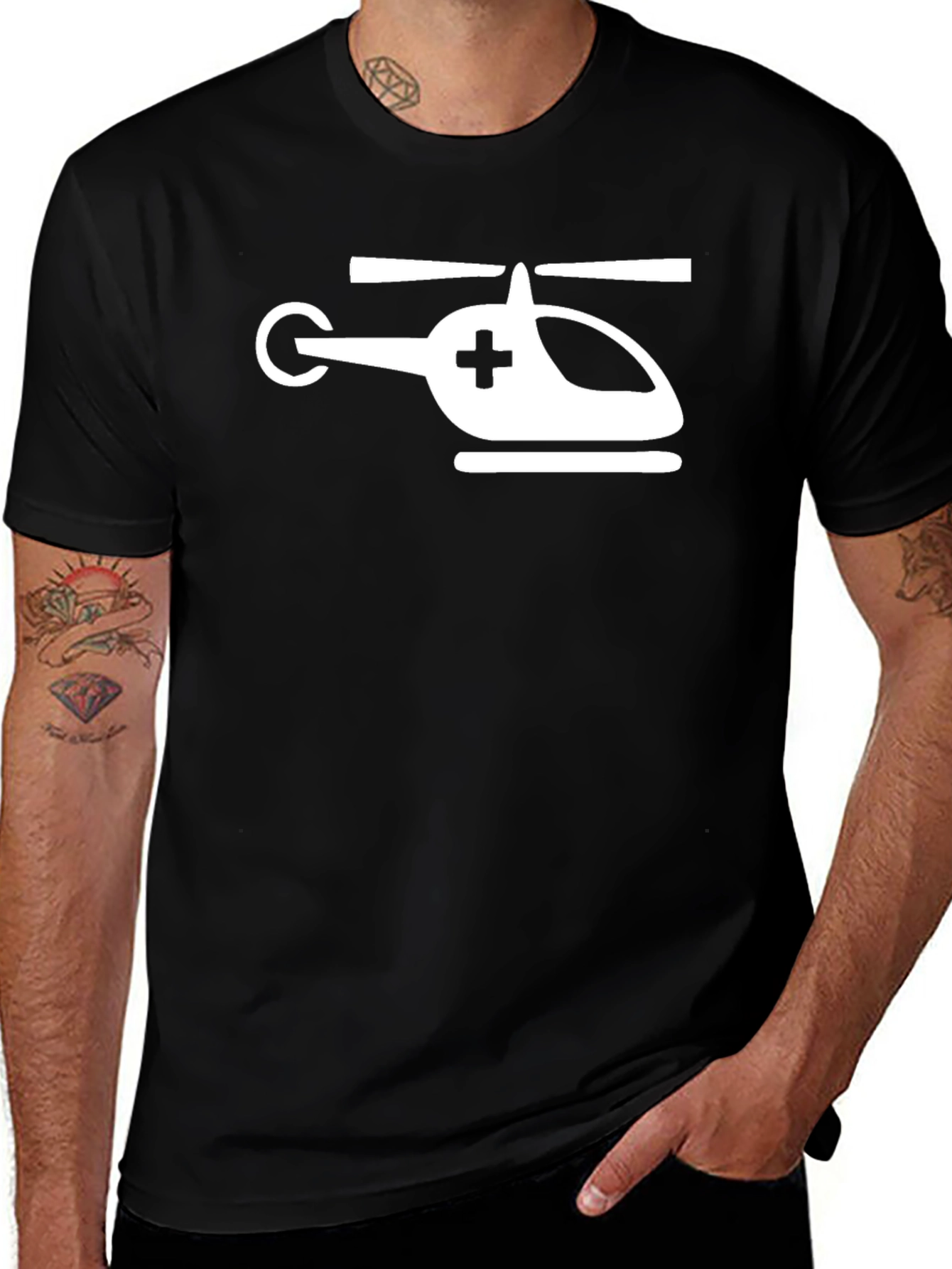 Variant 5 of Medical Helicopter Graphic T-Shirt