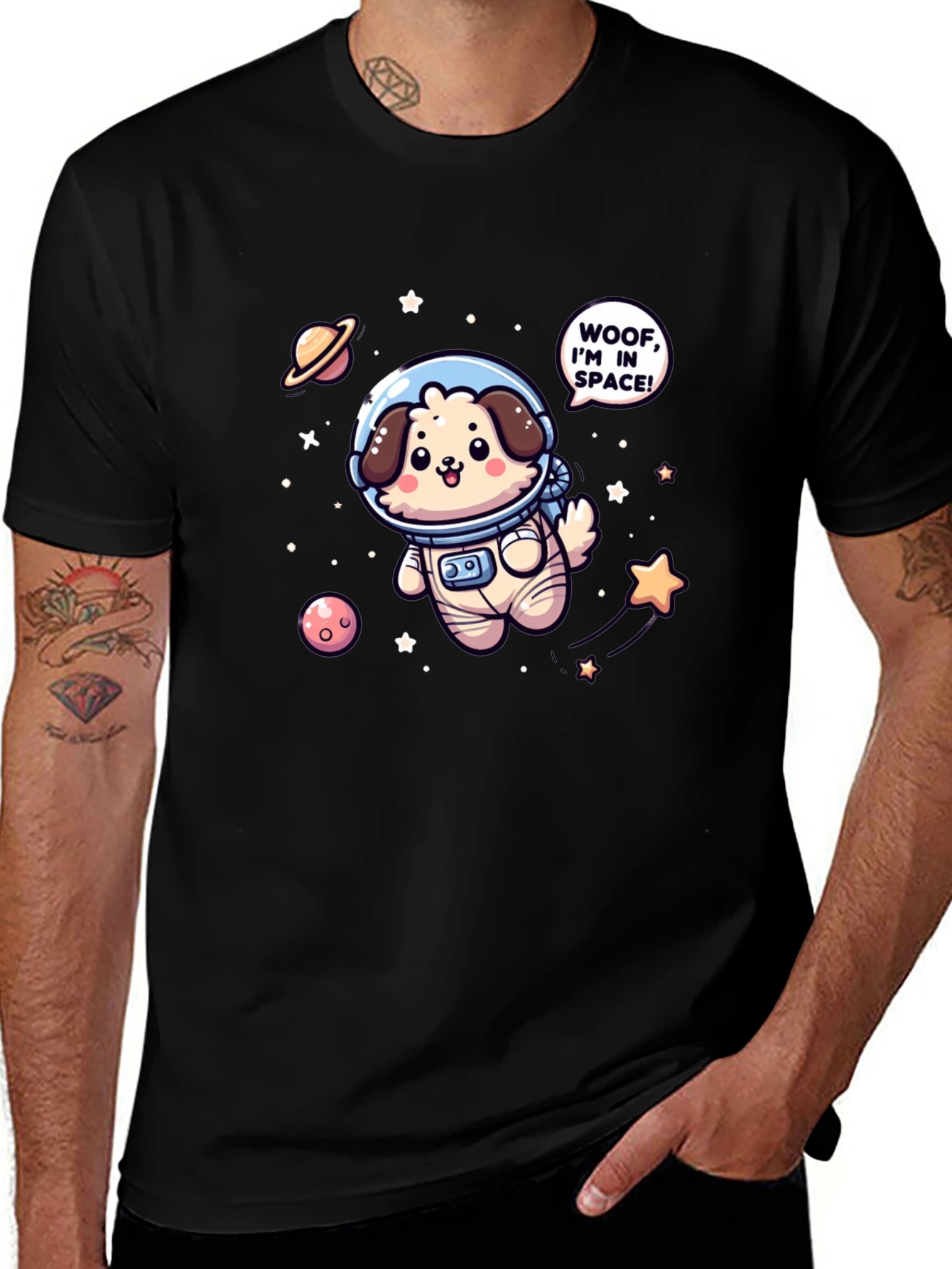 Variant 2 of Woof! I'm in Space T-Shirt