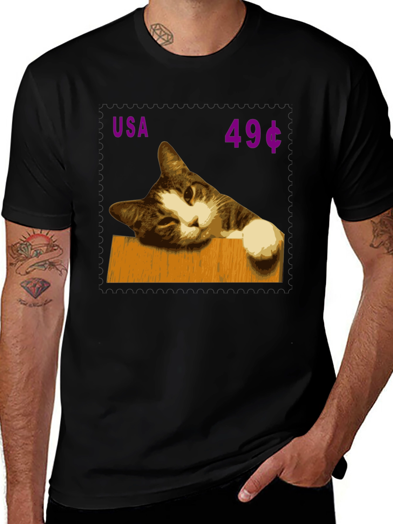 Cool Cat USA 49¢ Stamp T-Shirt