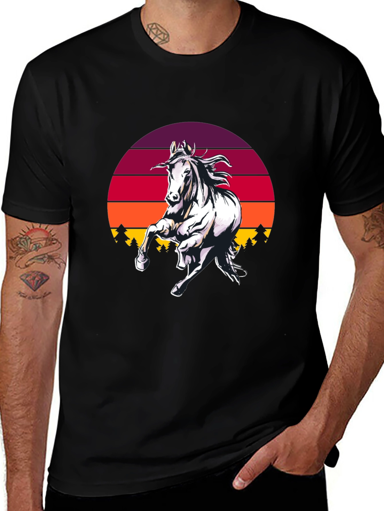 Variant 29 of Horse Sunset Graphic T-Shirt
