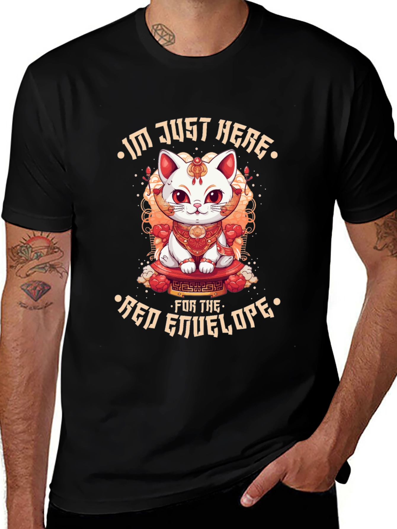 Variant 16 of Lucky Cat Red Envelope T-Shirt