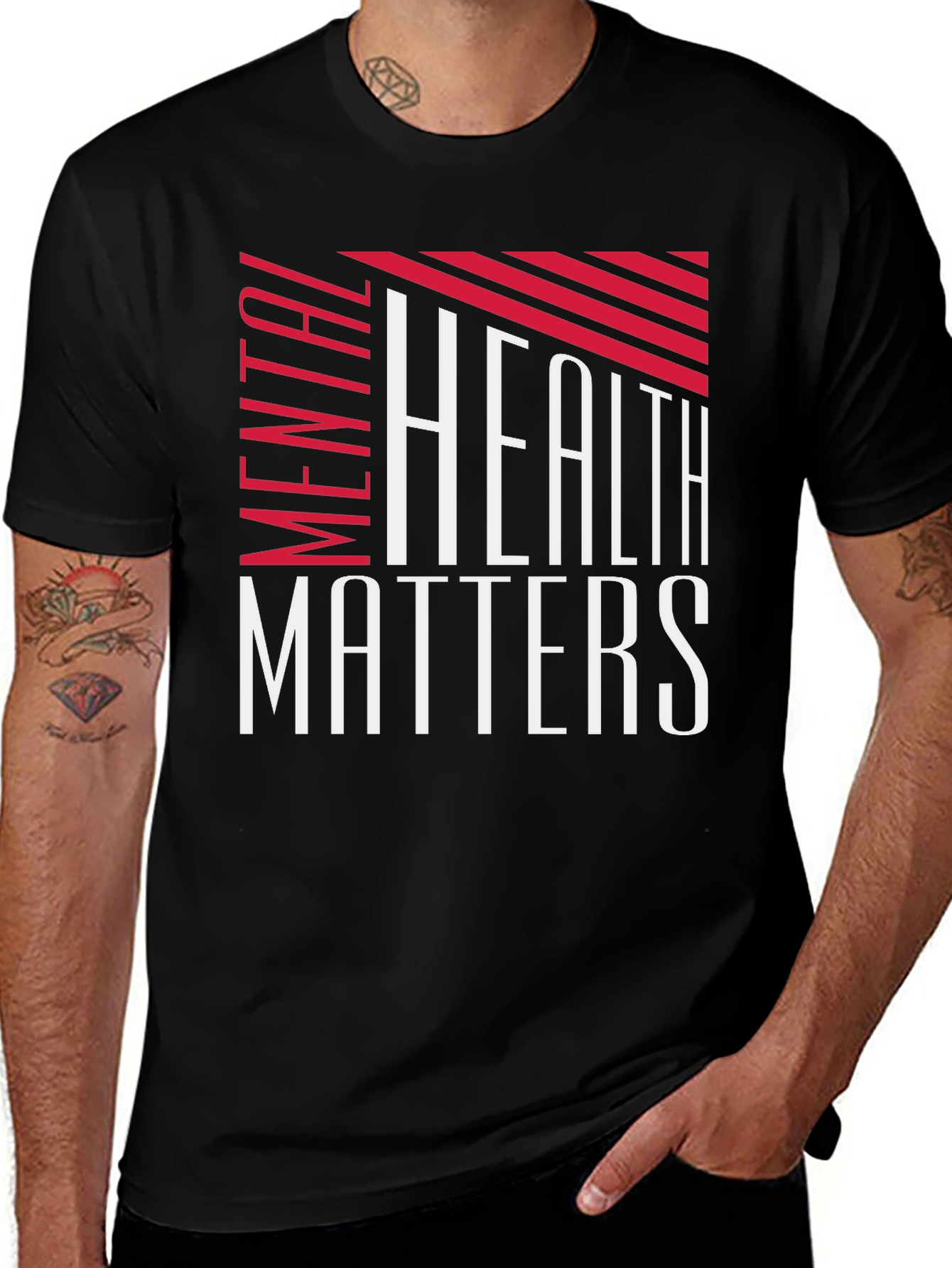 Variant 18 of Mental Health Matters Graphic Tee - Black