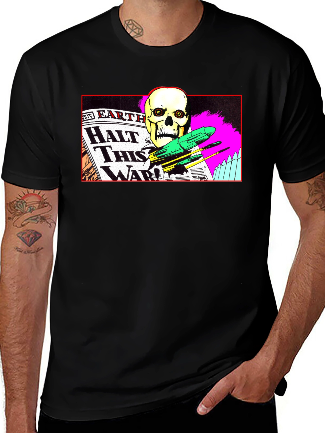 Variant 4 of Halt This War Graphic Tee