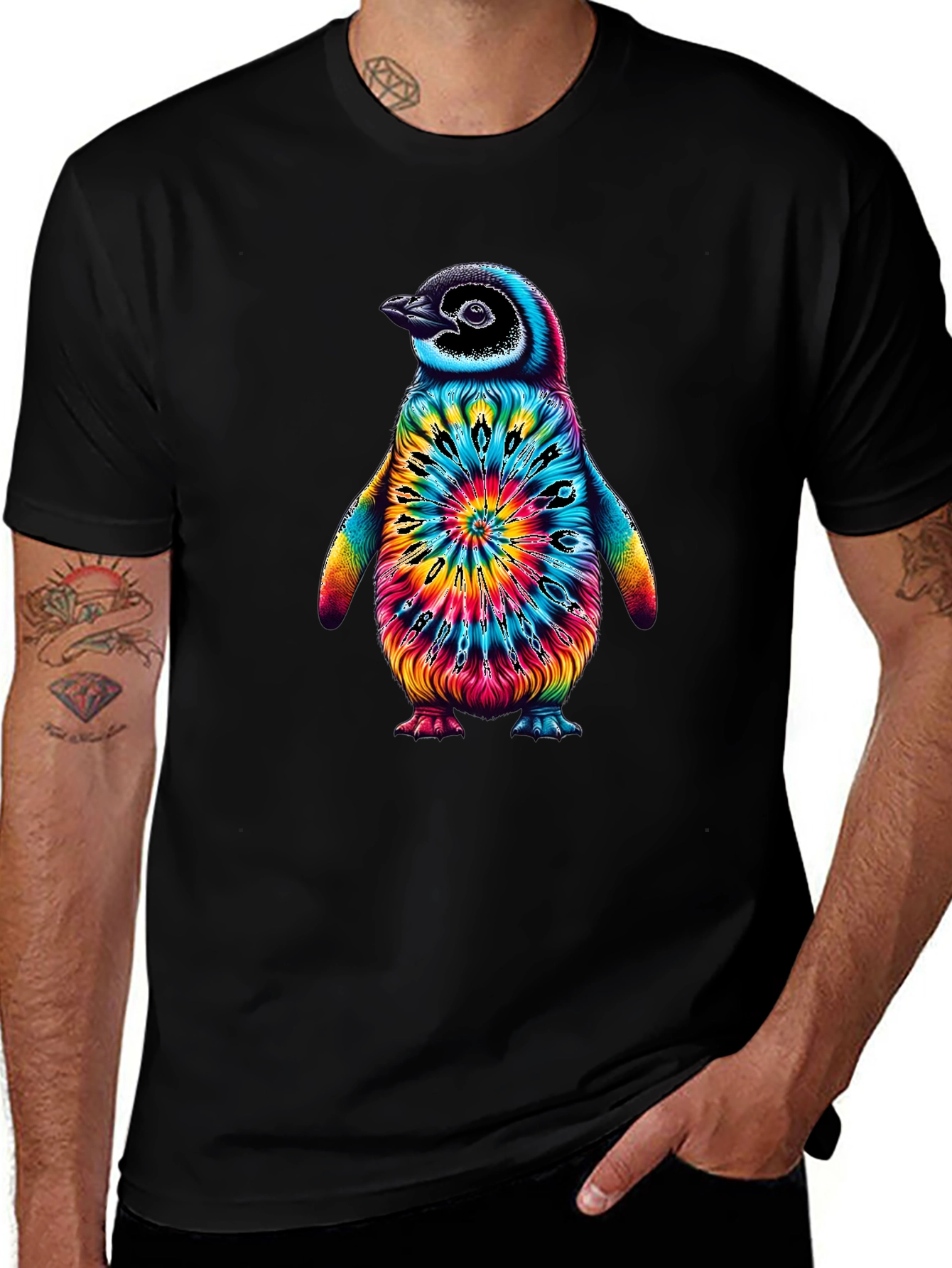 Variant 8 of Psychedelic Penguin Graphic Tee