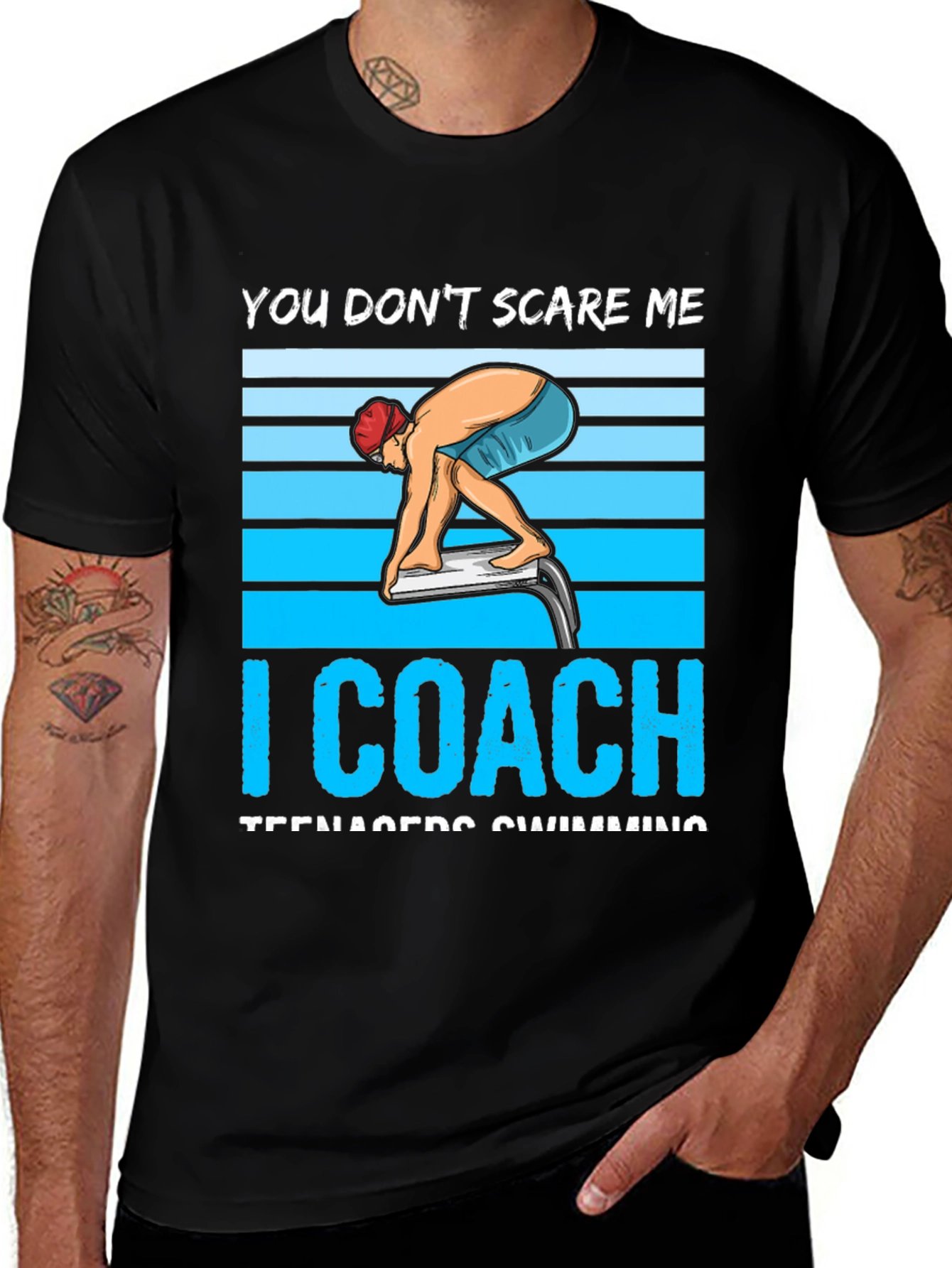 Funny Swimming Coach T-Shirt - Teenagers Swimming
