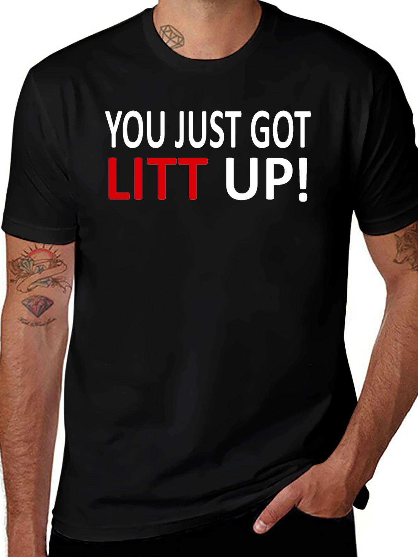 Variant 22 of You Just Got Litt Up T-Shirt Funny Tee