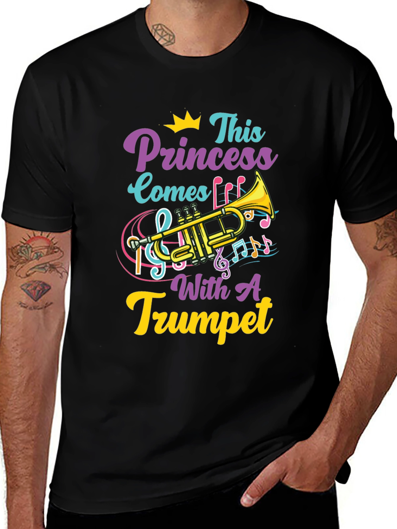 Variant 2 of Princess Trumpet T-Shirt - Music Lover Tee