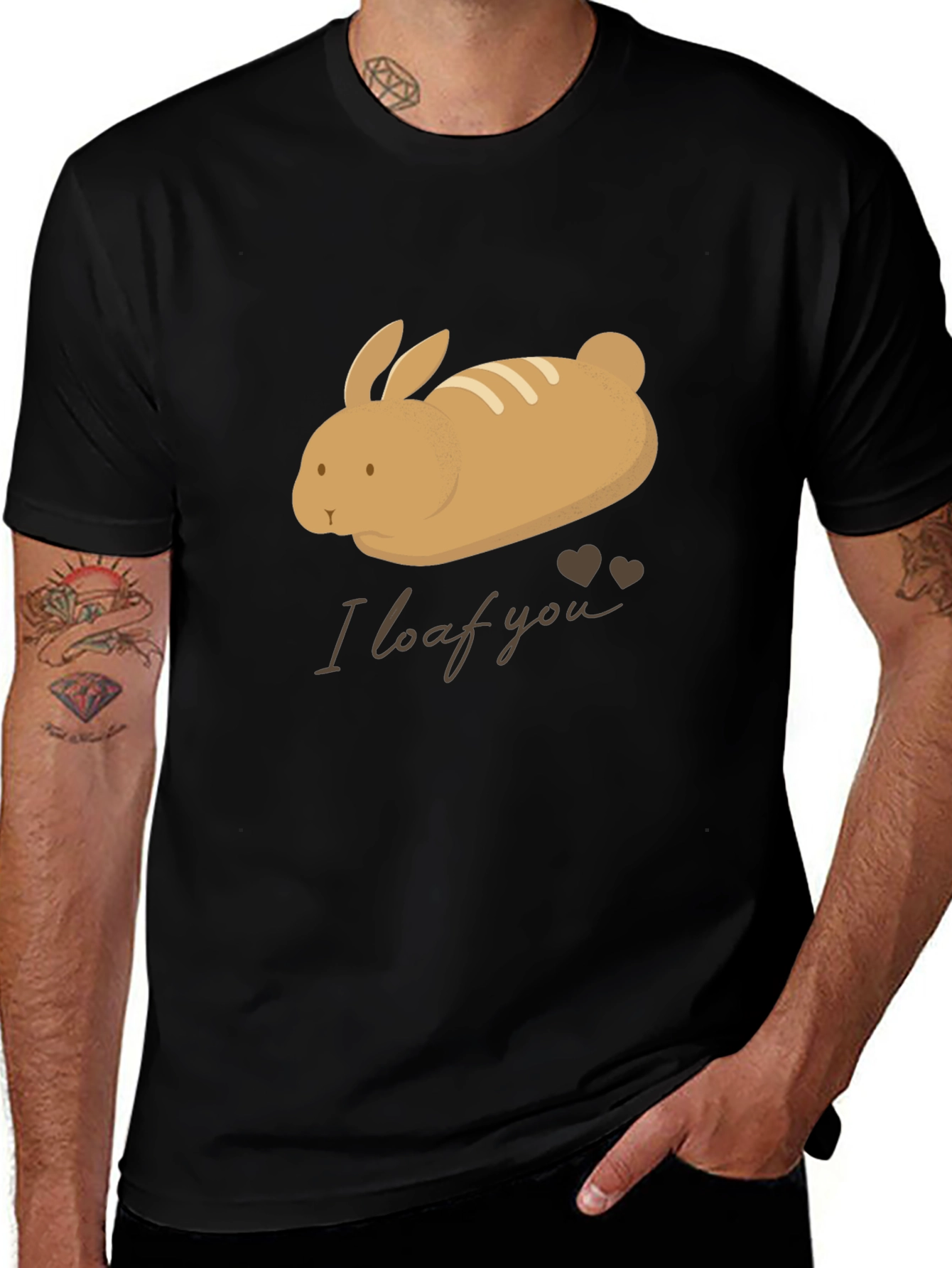 Variant 22 of I Loaf You T-Shirt - Bread Bunny Tee