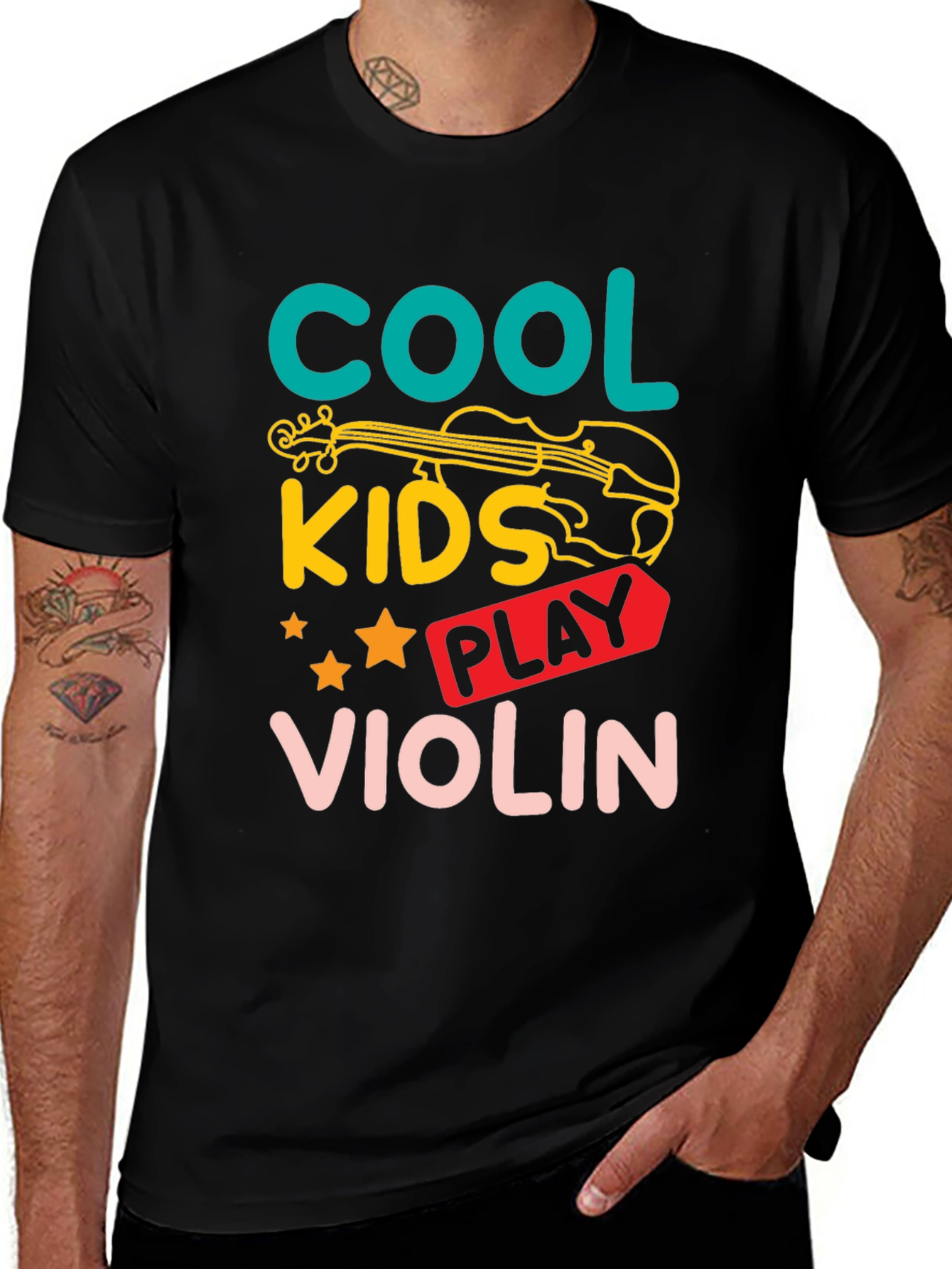 Variant 14 of Cool Kids Violin T-Shirt - Music Lover's Tee