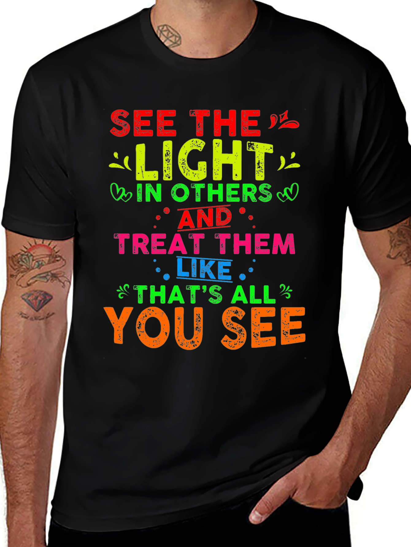Variant 13 of See The Light Graphic T-Shirt - Positive Message Tee