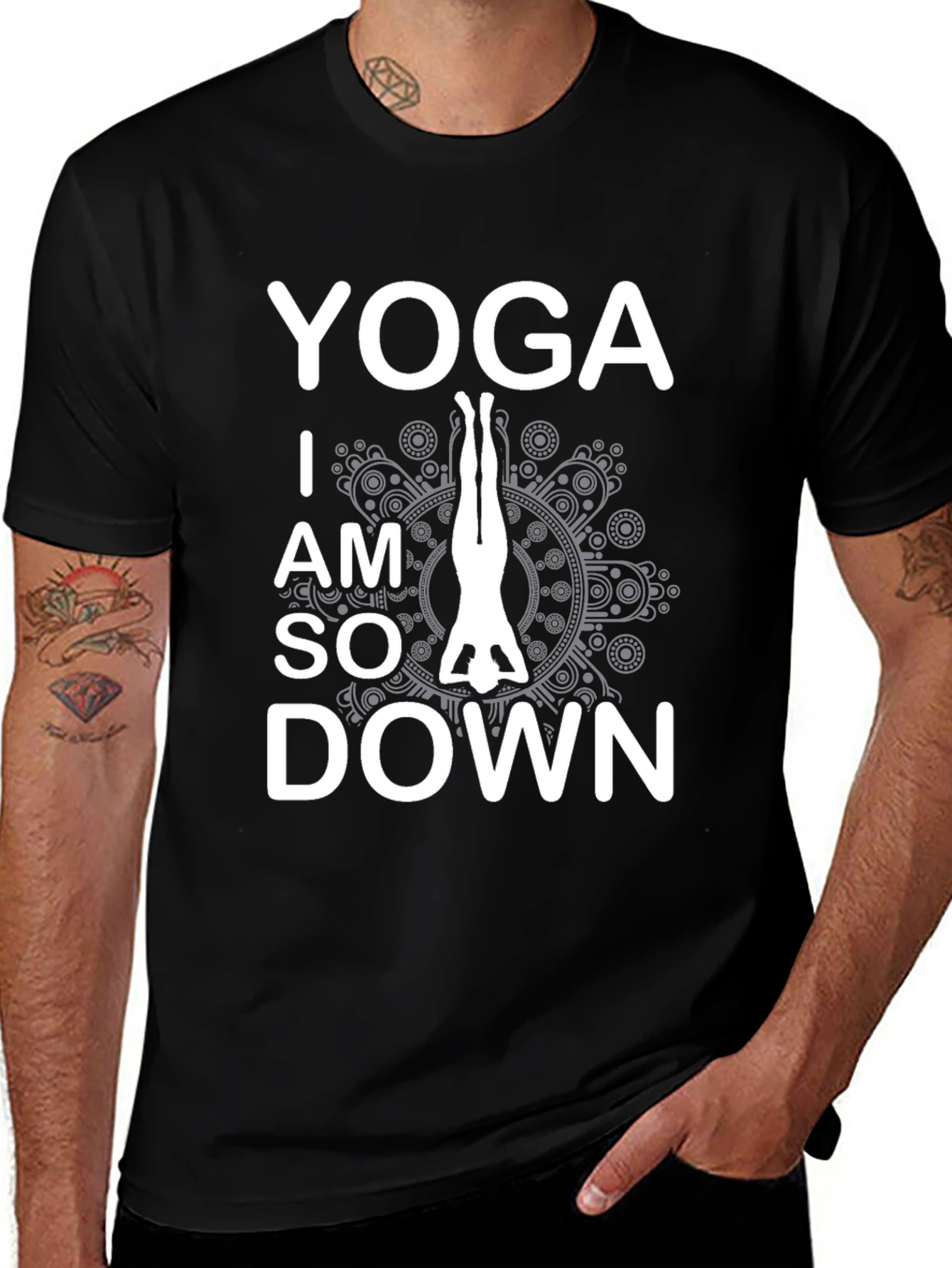 Variant 25 of Yoga I am So Down T-Shirt Black