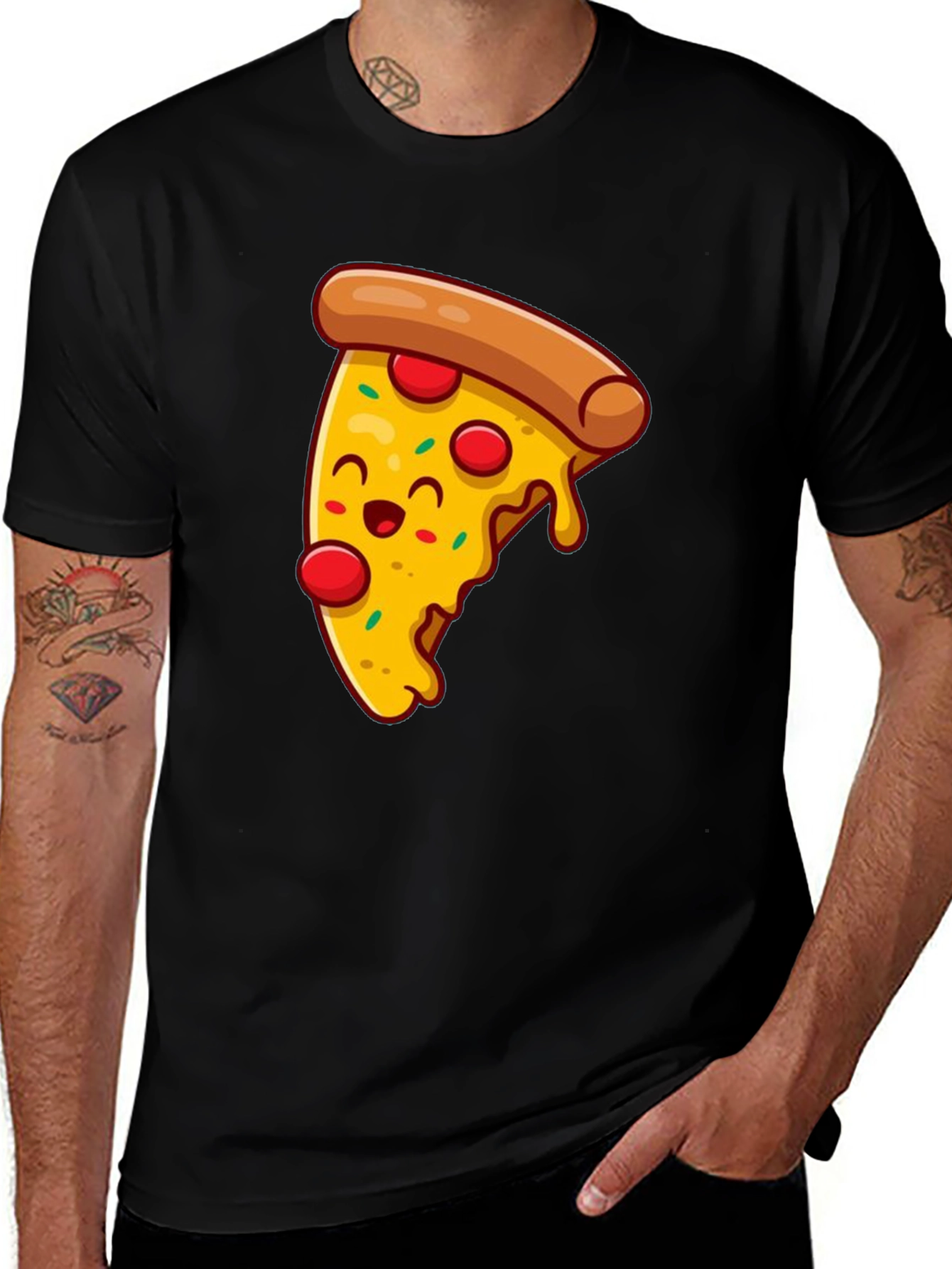Variant 20 of Pizza Slice Graphic T-Shirt - Fun Foodie Tee