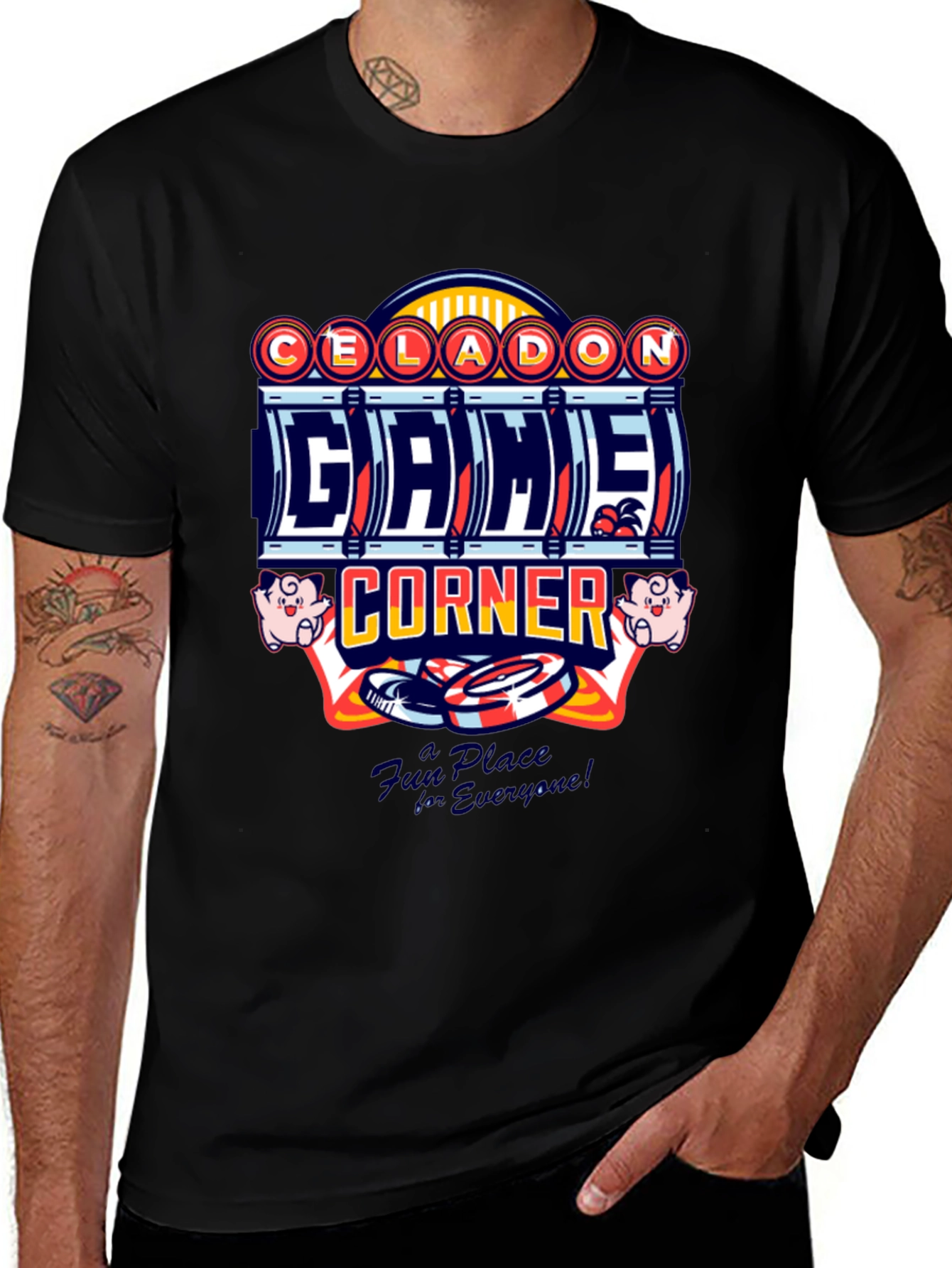 Variant 25 of Celadon Game Corner T-Shirt - Fun Gaming Apparel
