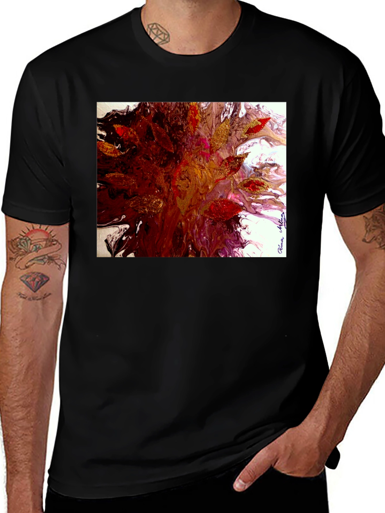 Variant 7 of Abstract Floral Print Tee