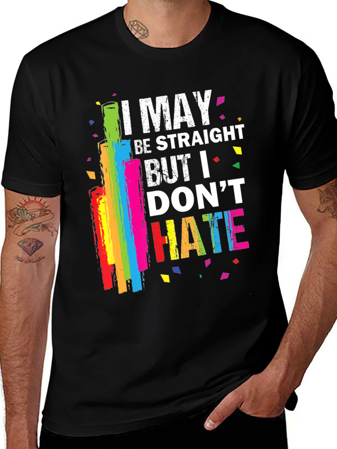 I May Be Straight Pride Rainbow T-Shirt