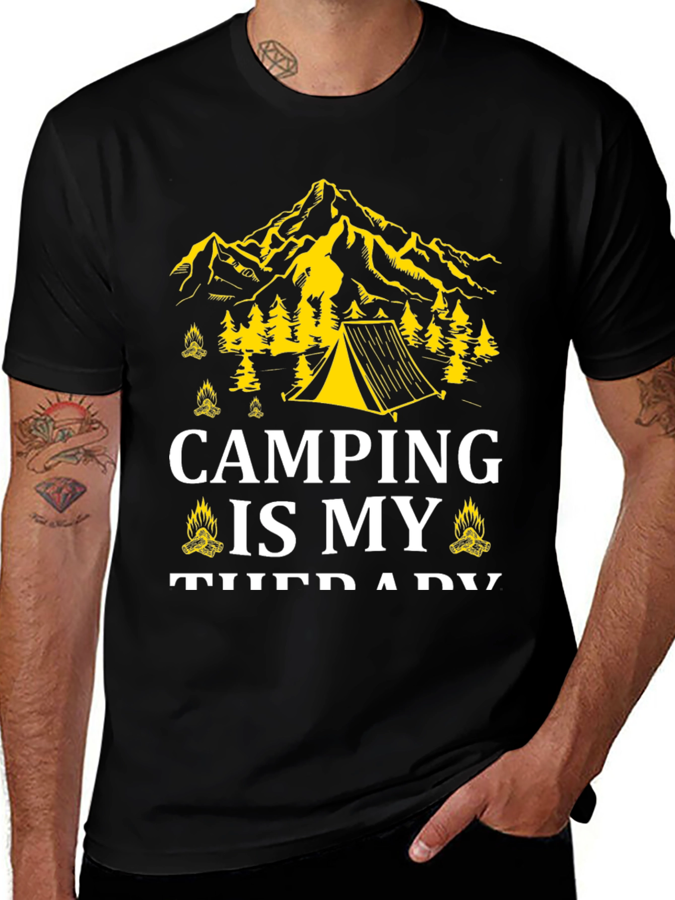 Variant 6 of Camping Is My Therapy Graphic Tee