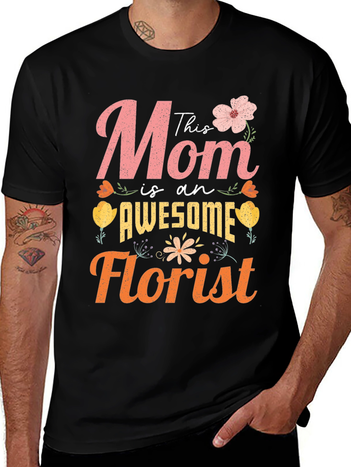 Awesome Mom Florist T-Shirt