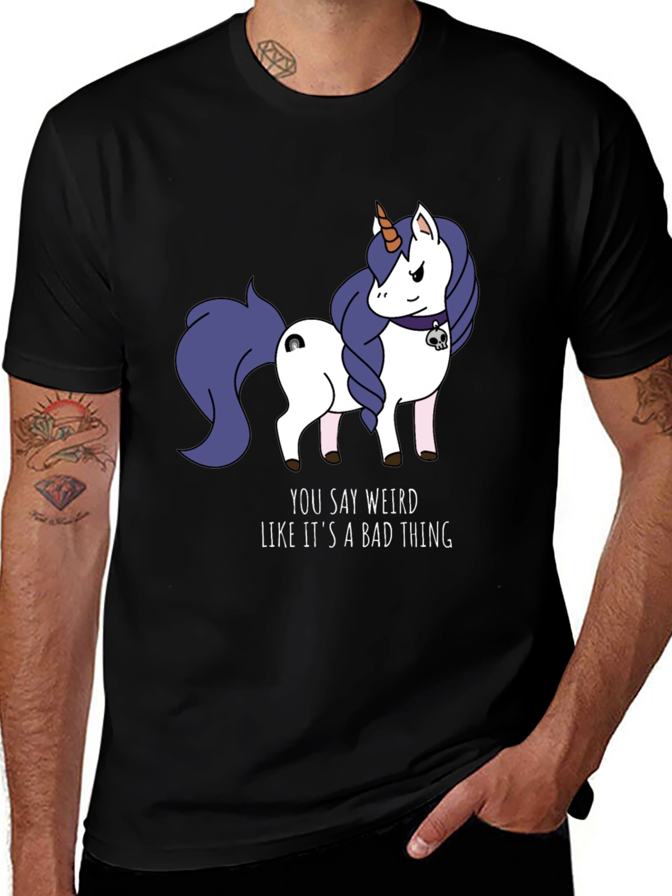 Variant 8 of Weird Unicorn T-Shirt - Funny Graphic Tee for Men