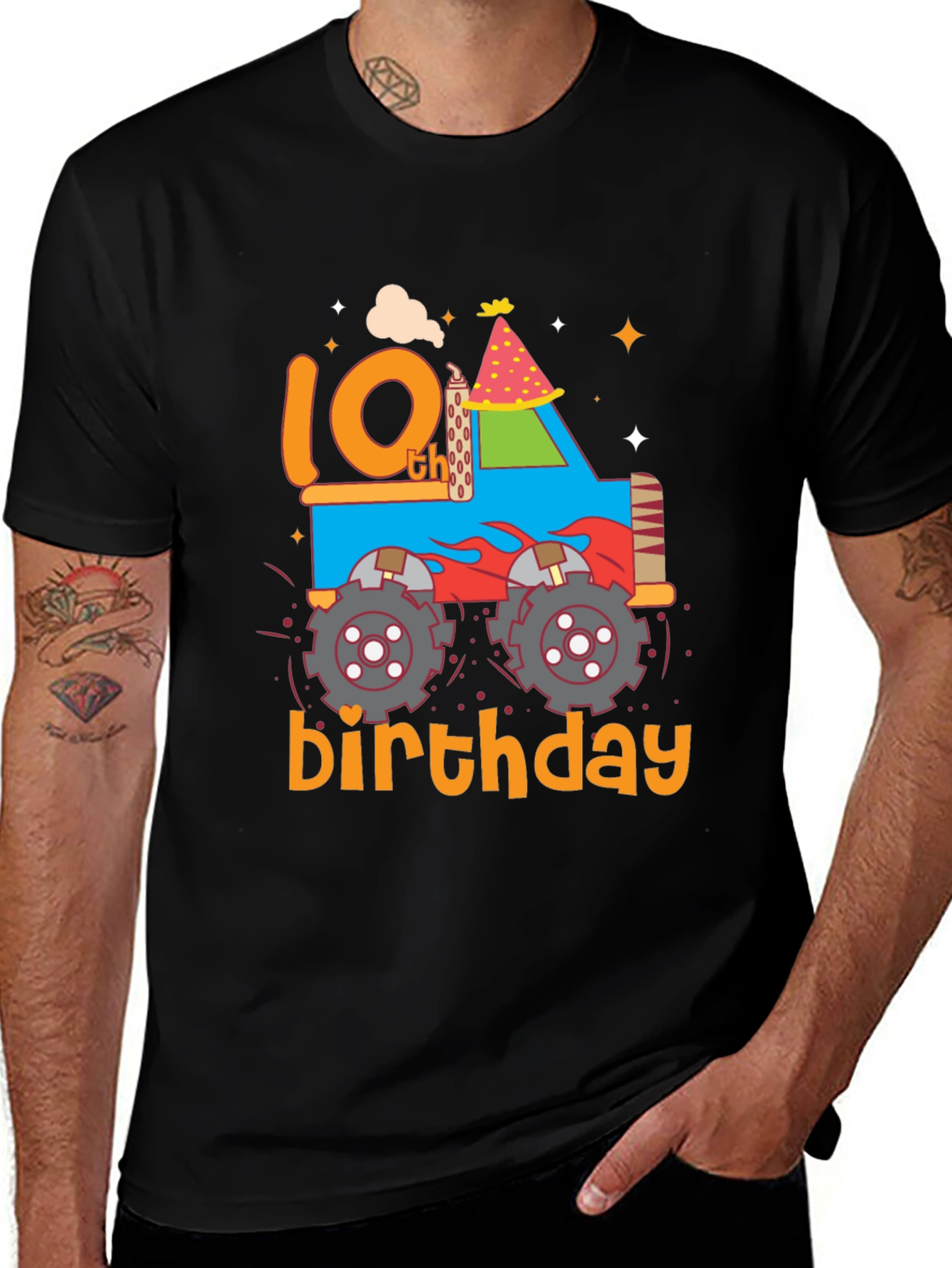 Variant 16 of 10th Birthday Monster Truck T-Shirt