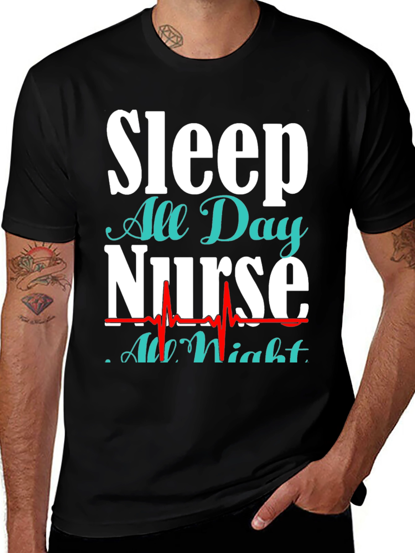 Sleep All Day Nurse T-Shirt