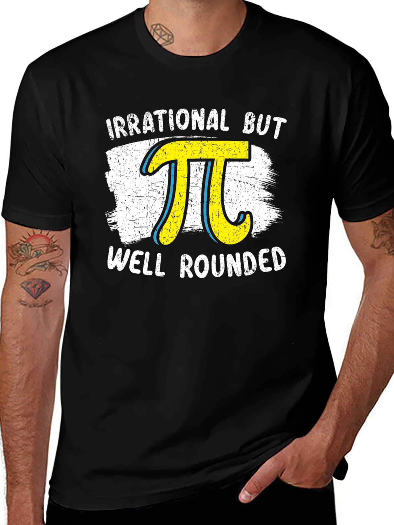 Irrational But Well Rounded Pi Black T-Shirt