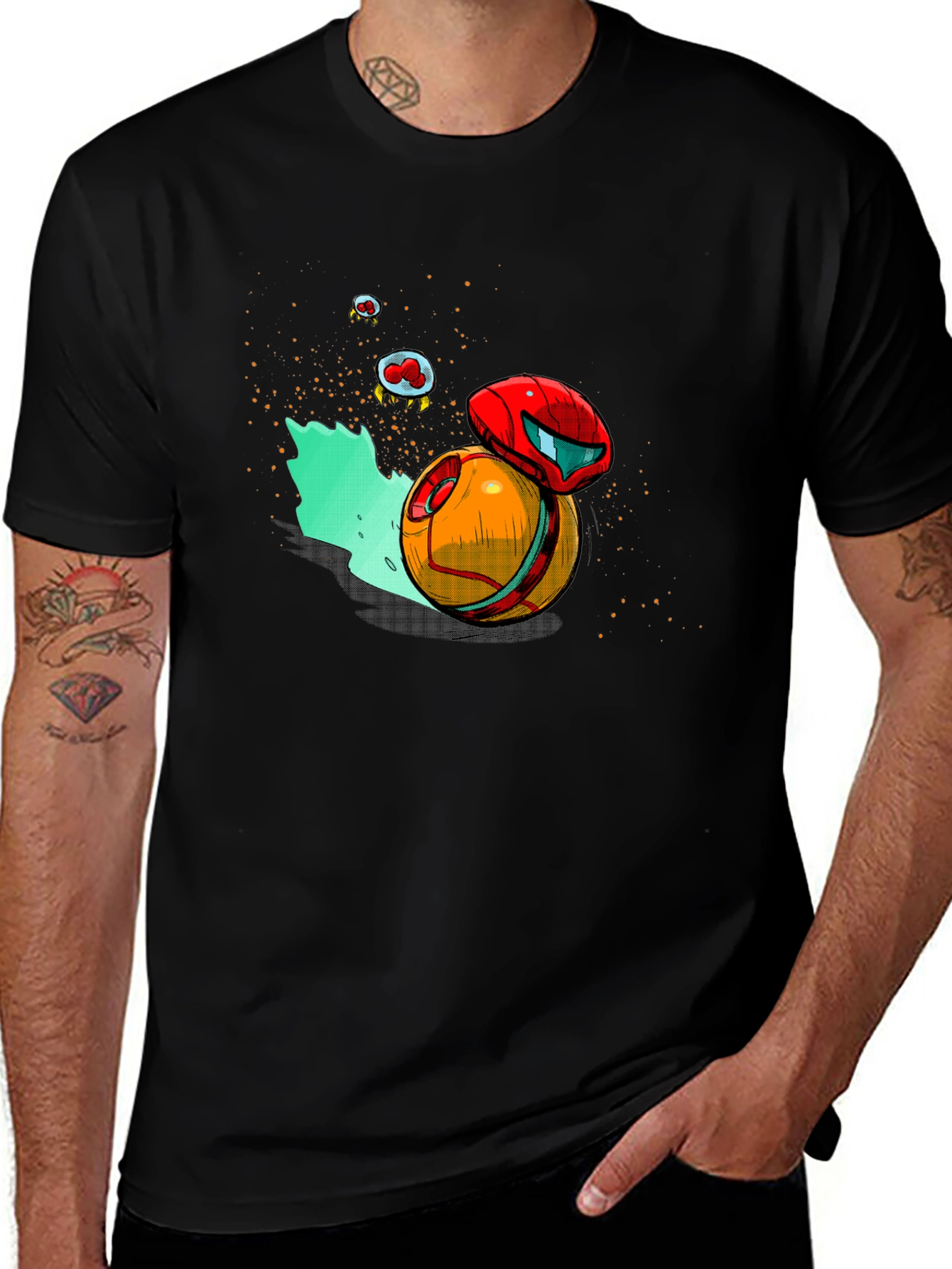 Metroid Morph Ball T-Shirt - Black Graphic Tee