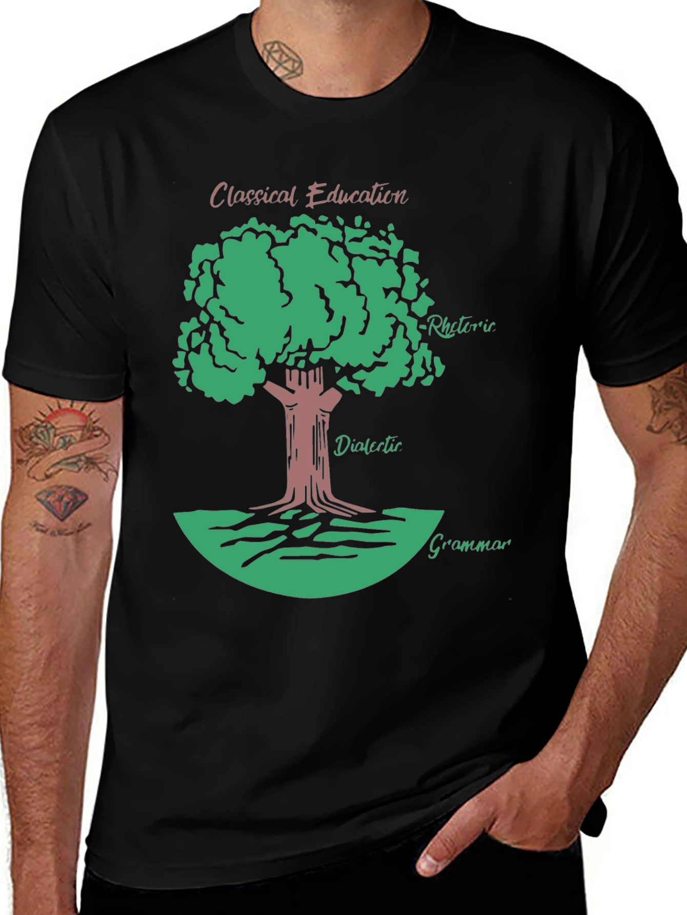 Classical Education Tree T-Shirt - Grammar, Rhetoric, Dialectic