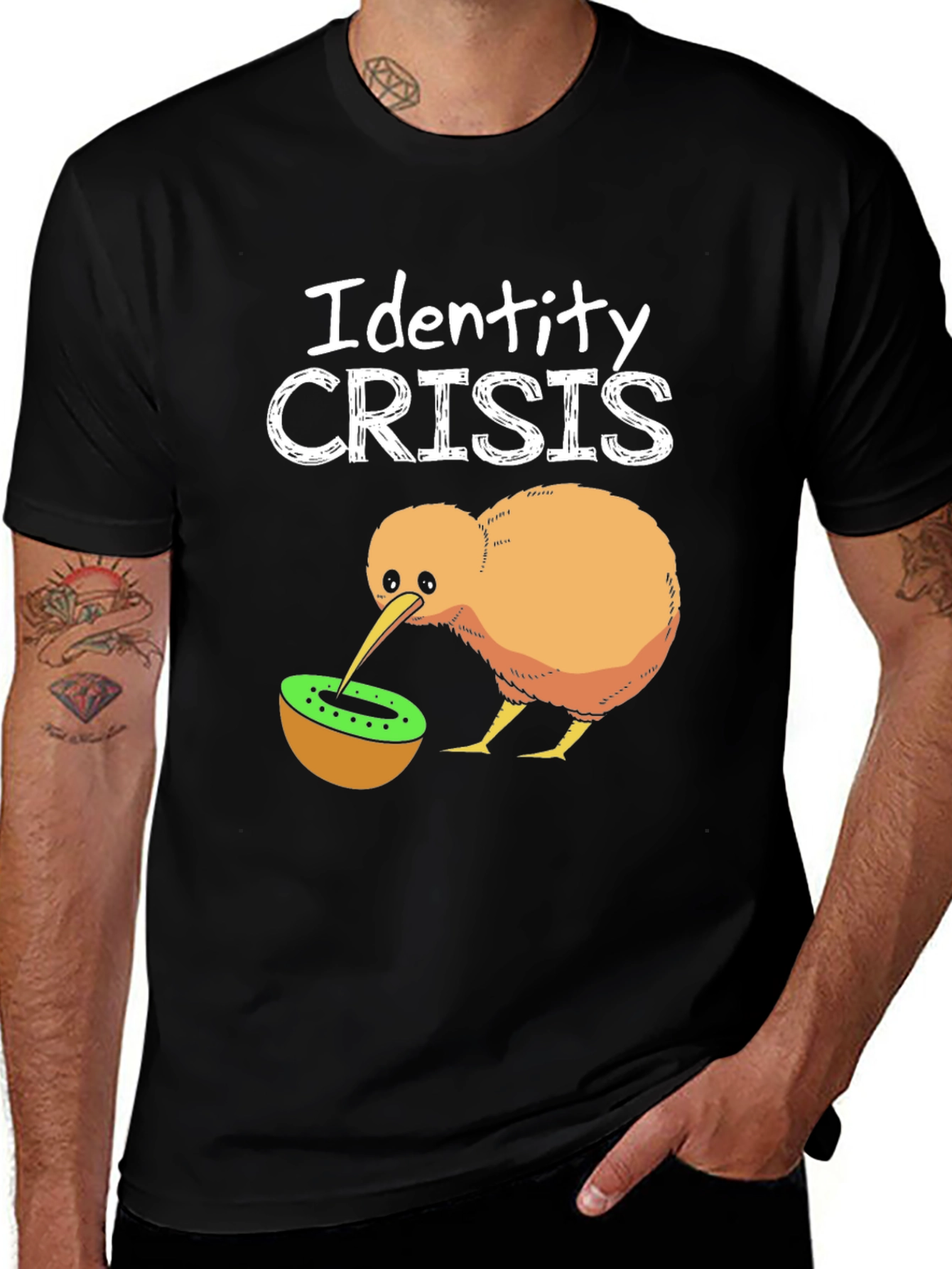 Variant 29 of Identity Crisis Kiwi Bird T-Shirt