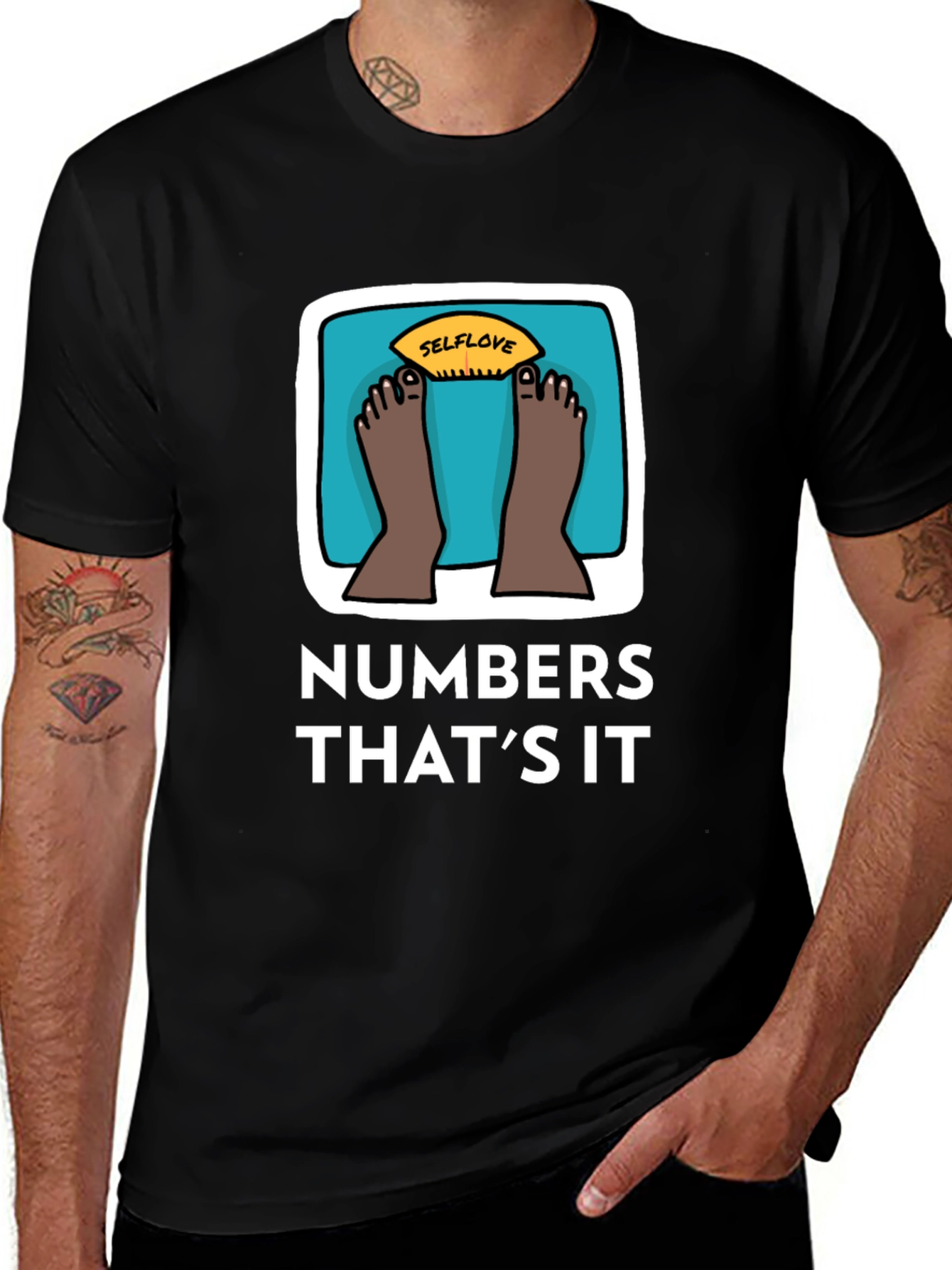 Variant 10 of Self Love T-Shirt - Body Positivity Numbers That's It Tee
