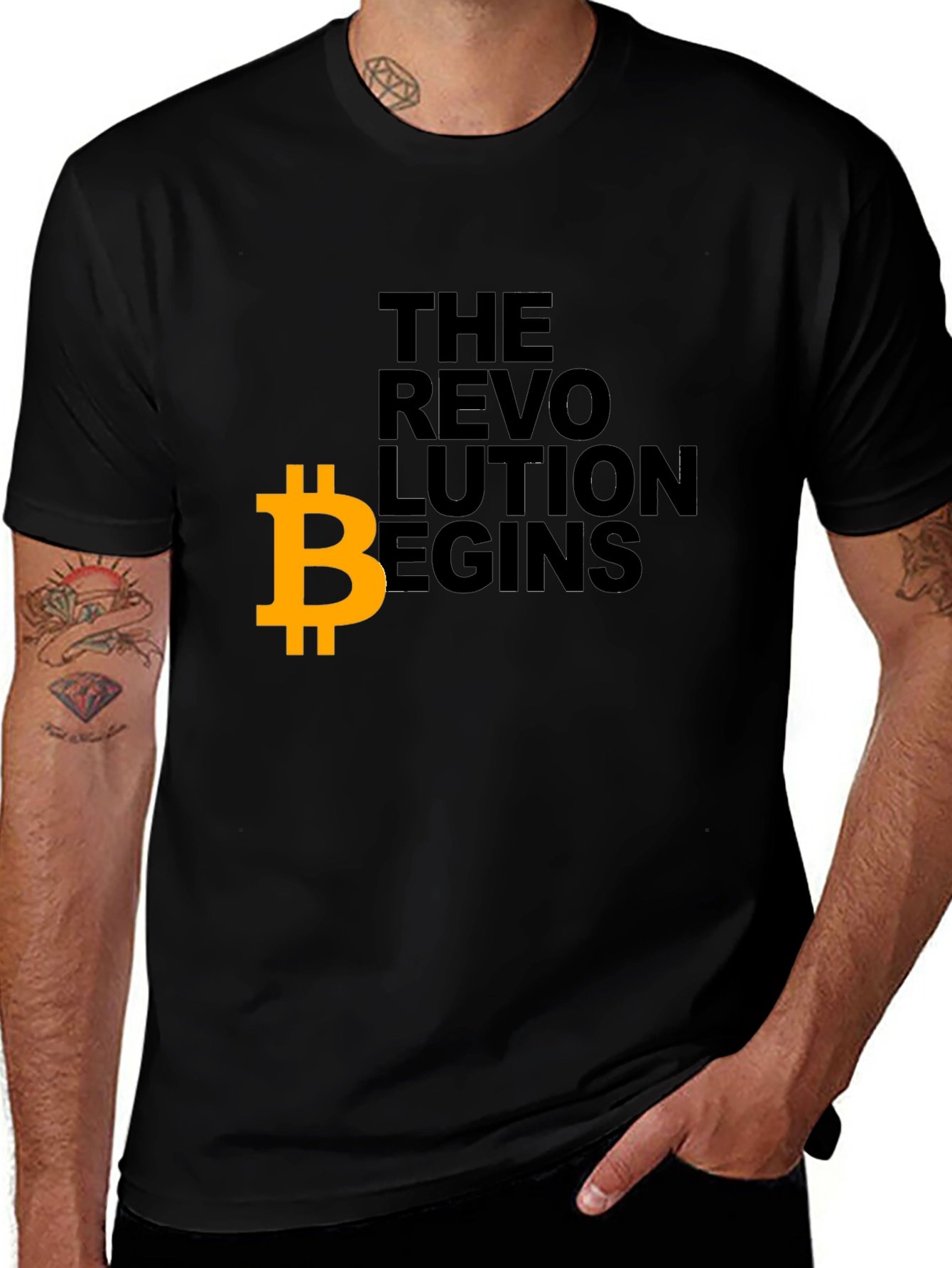 Variant 2 of Bitcoin Revolution Begins Graphic T-Shirt