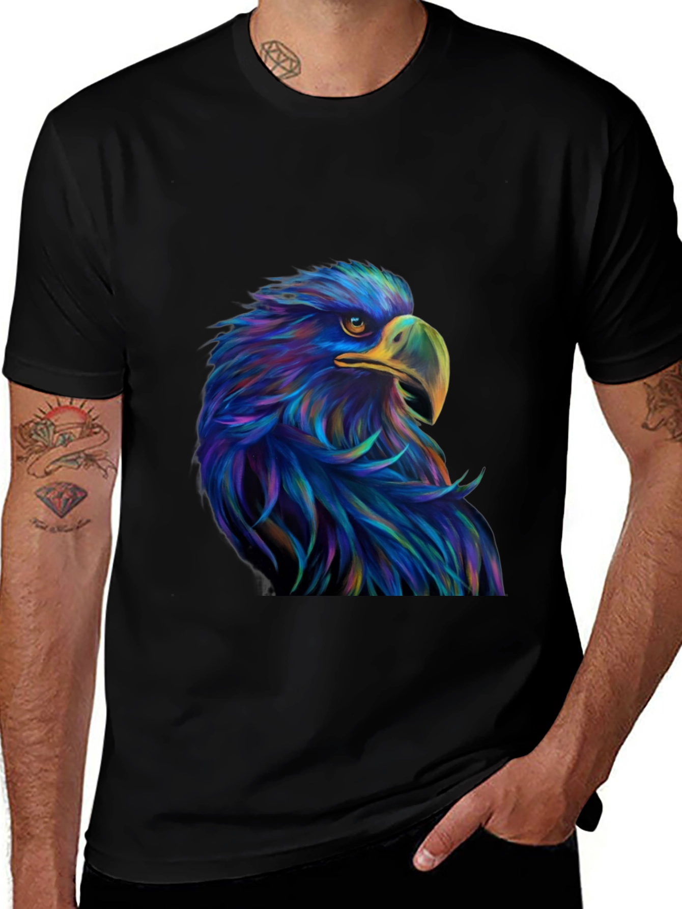Variant 9 of Colorful Eagle Graphic Print Tee
