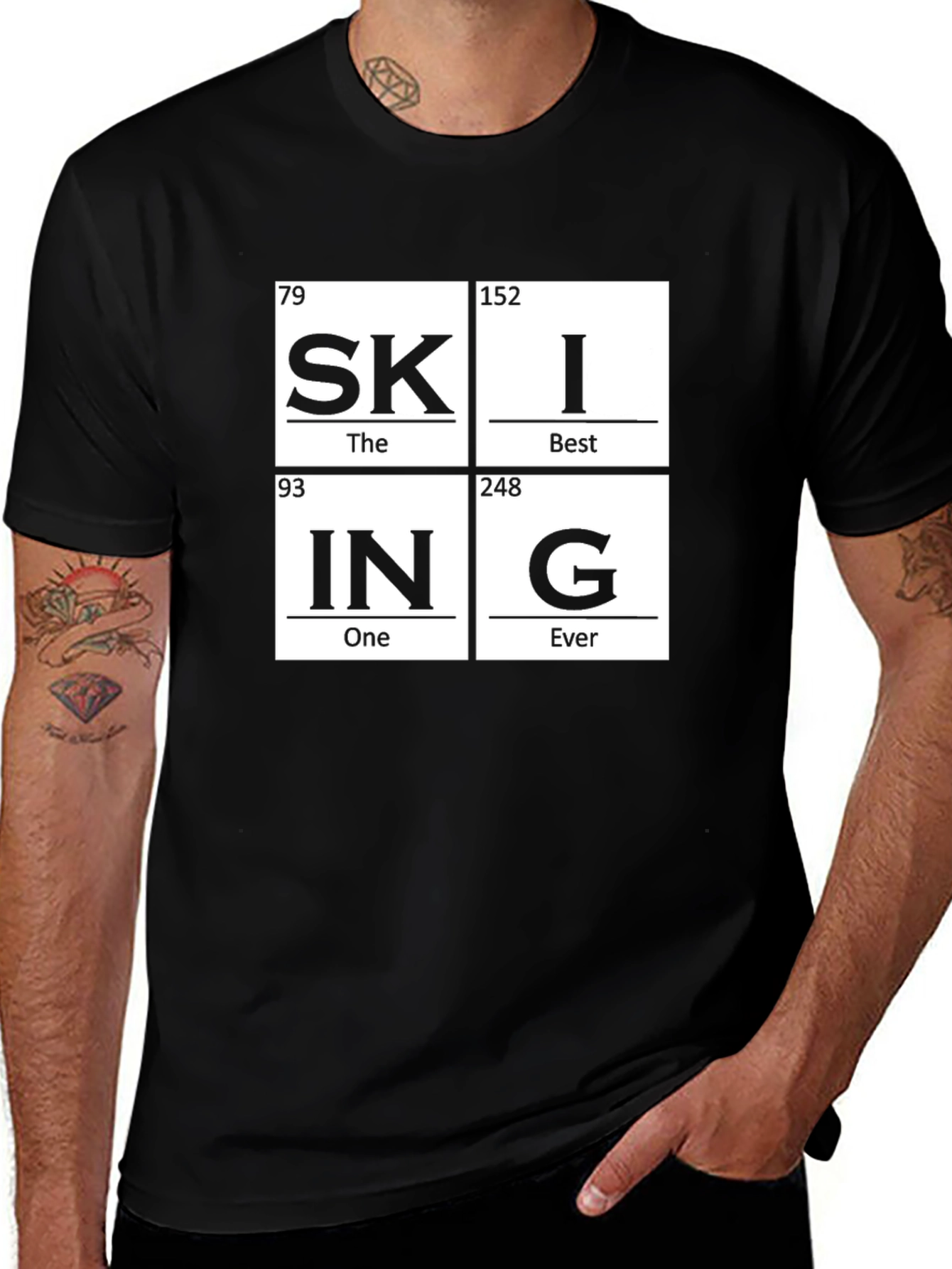 Variant 30 of Skiing Periodic Table T-Shirt