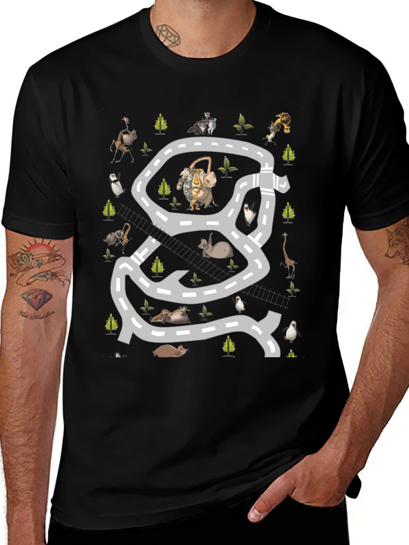 Variant 11 of Zoo Animals Road Trip Graphic T-Shirt