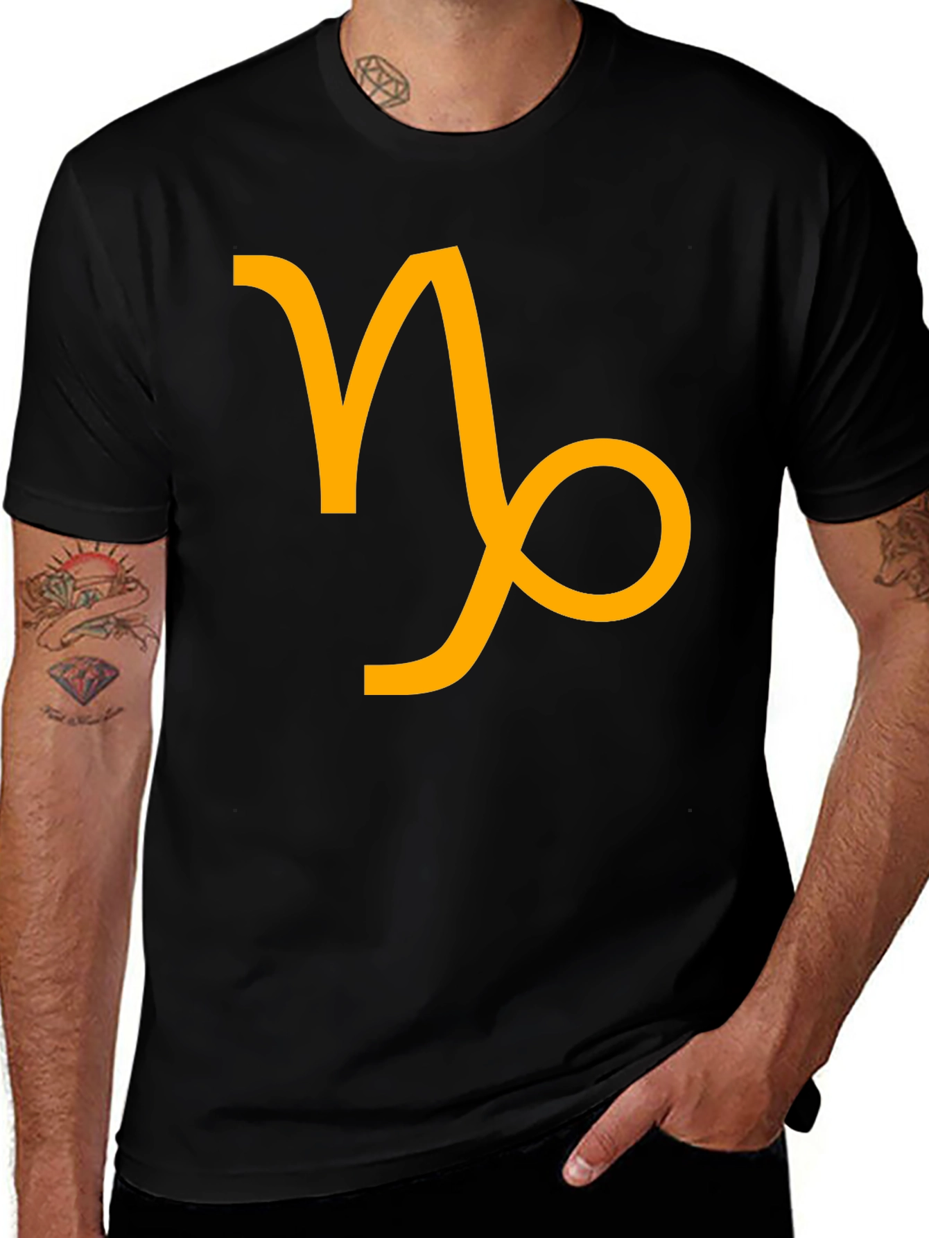 Variant 3 of Capricorn Zodiac Sign Black T-Shirt