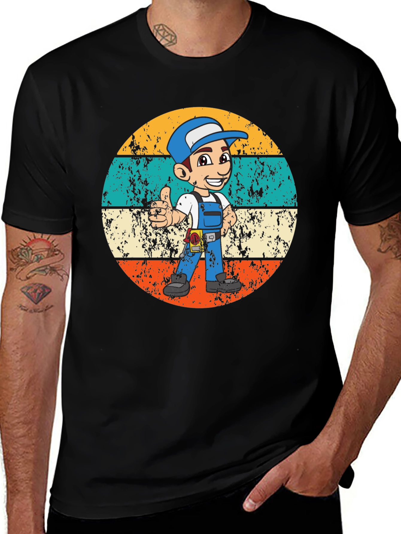 Variant 20 of Retro Cartoon Handyman T-Shirt