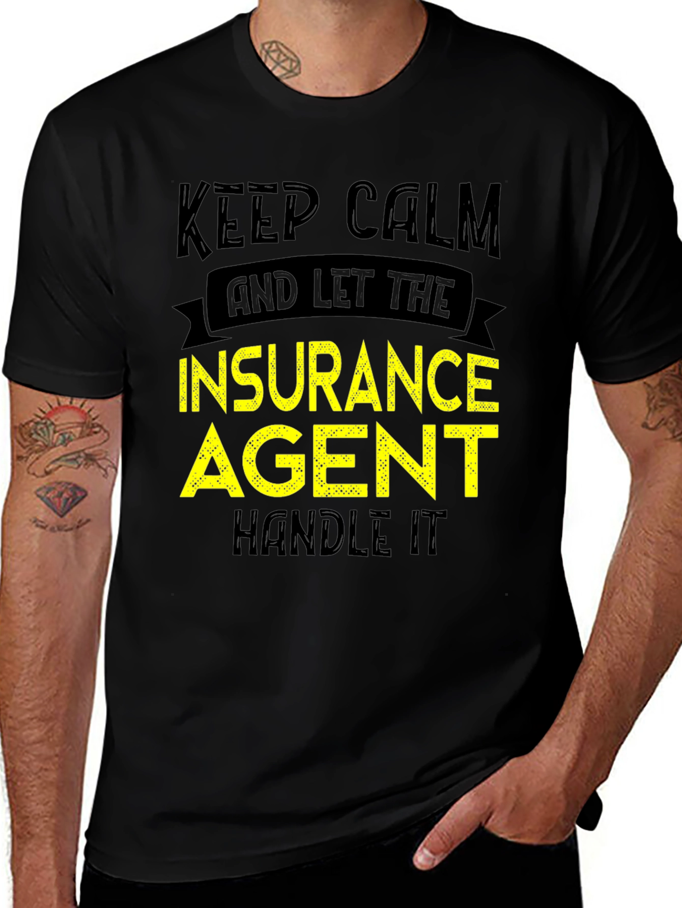 Variant 6 of Keep Calm Insurance Agent T-Shirt