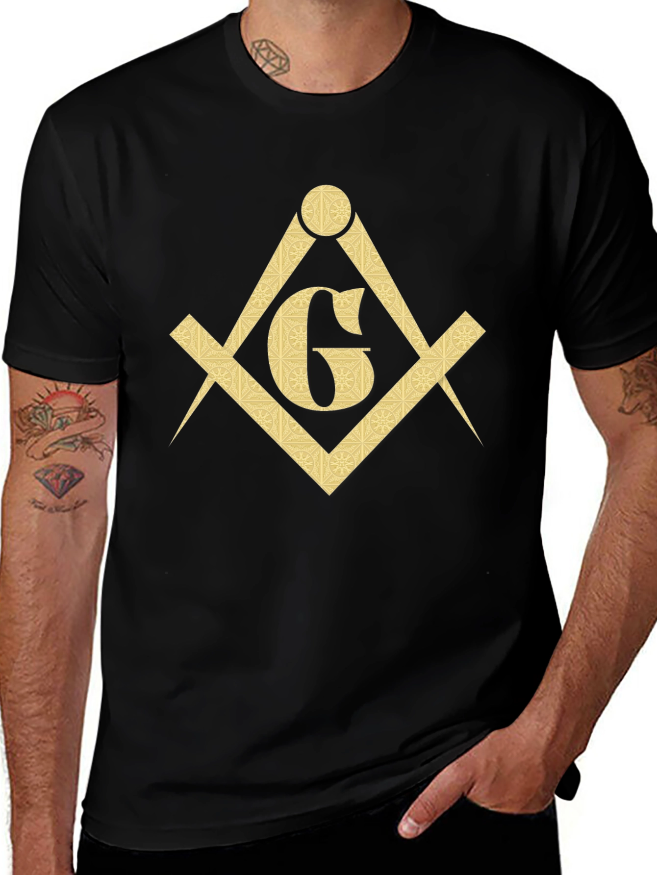 Freemason Square & Compass T-Shirt - Black