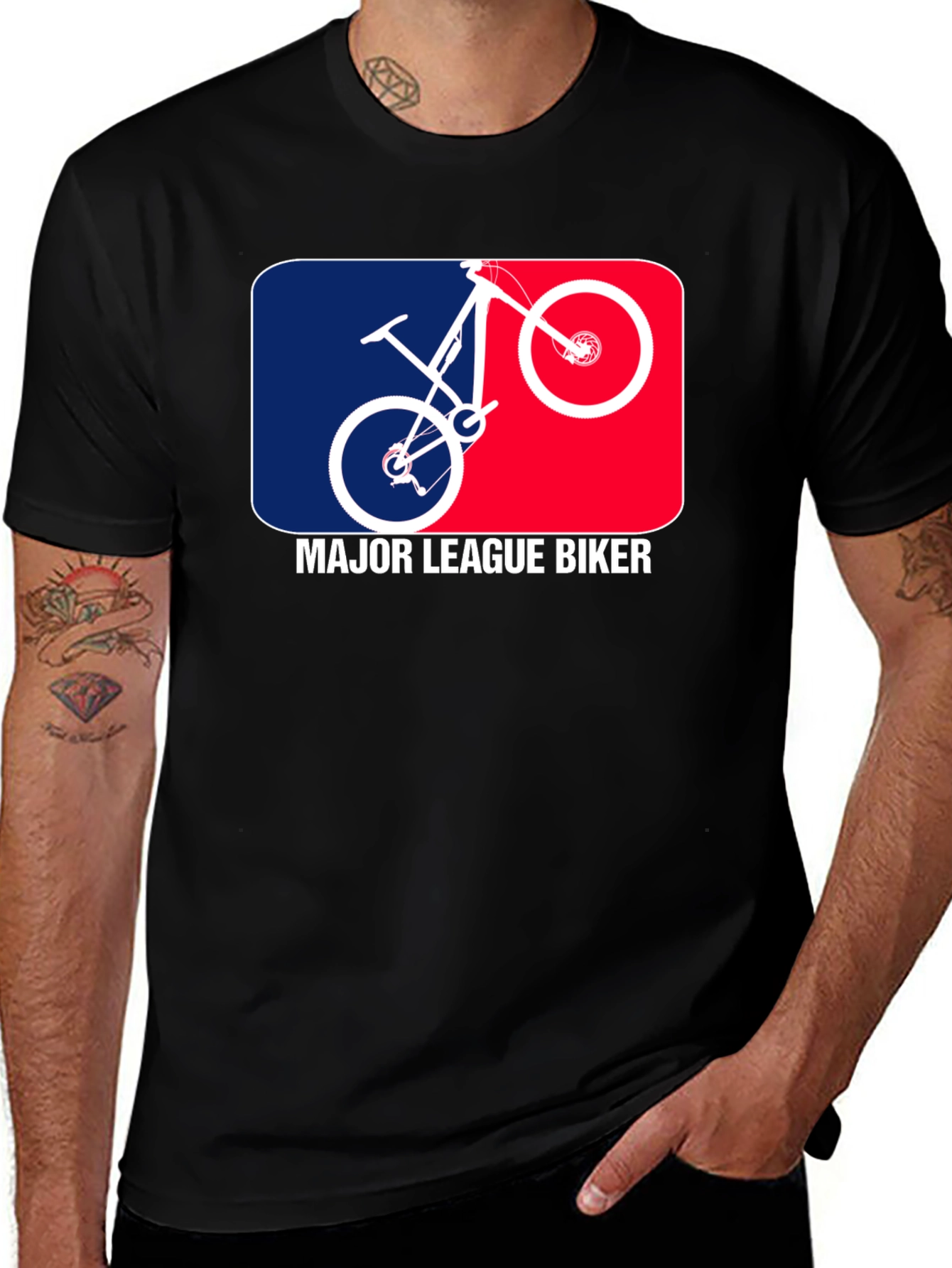 Variant 8 of Major League Biker T-Shirt - Black Tee