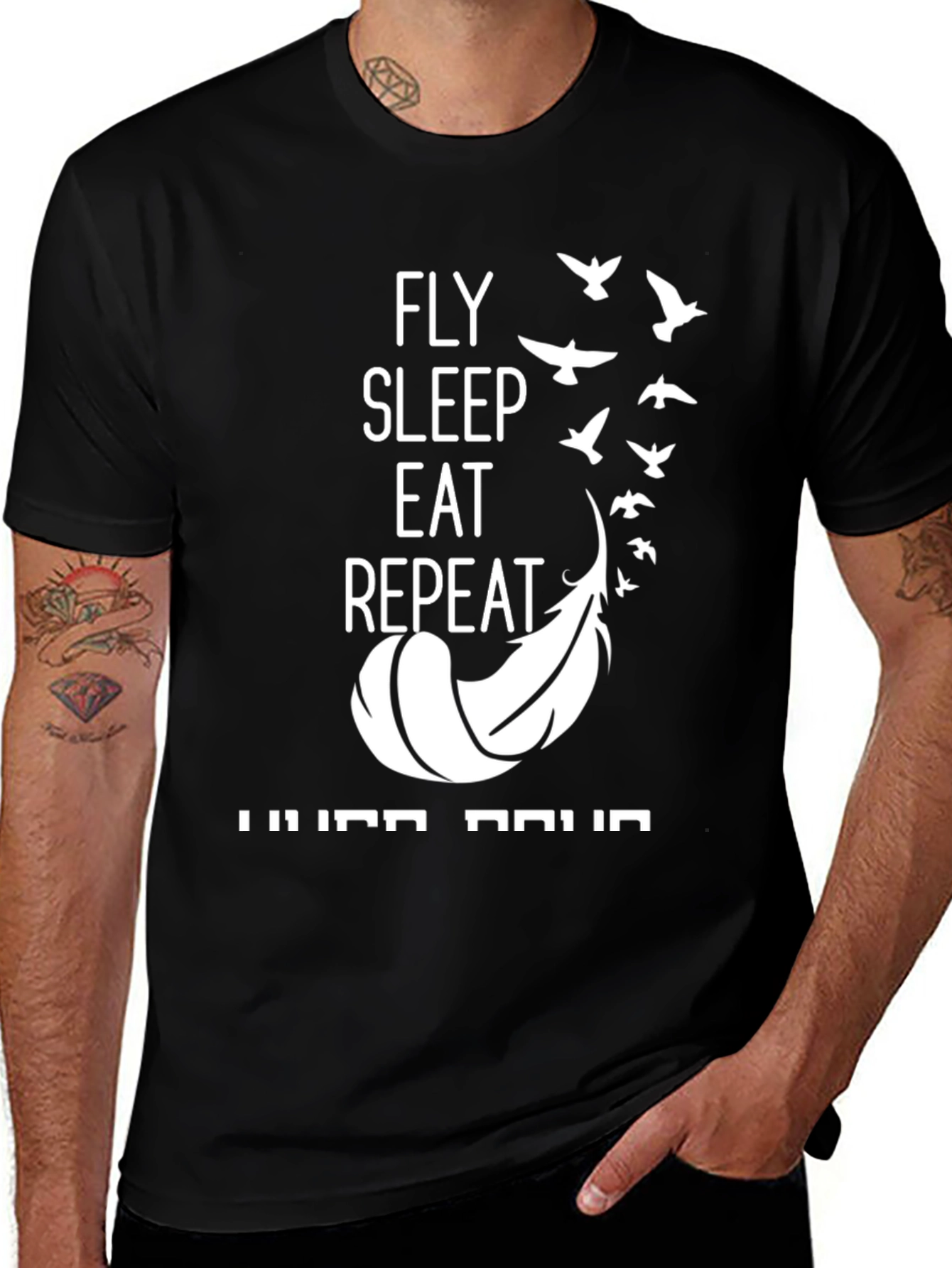 Variant 29 of Fly Sleep Eat Repeat Graphic T-Shirt