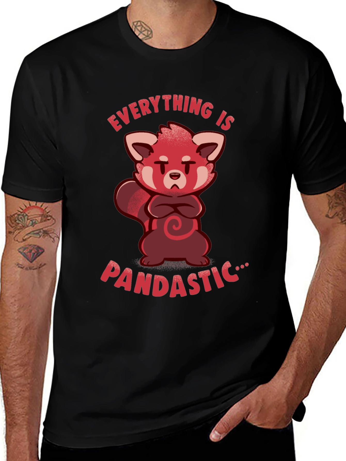 Red Panda Graphic Tee - "Pandastic" T-Shirt