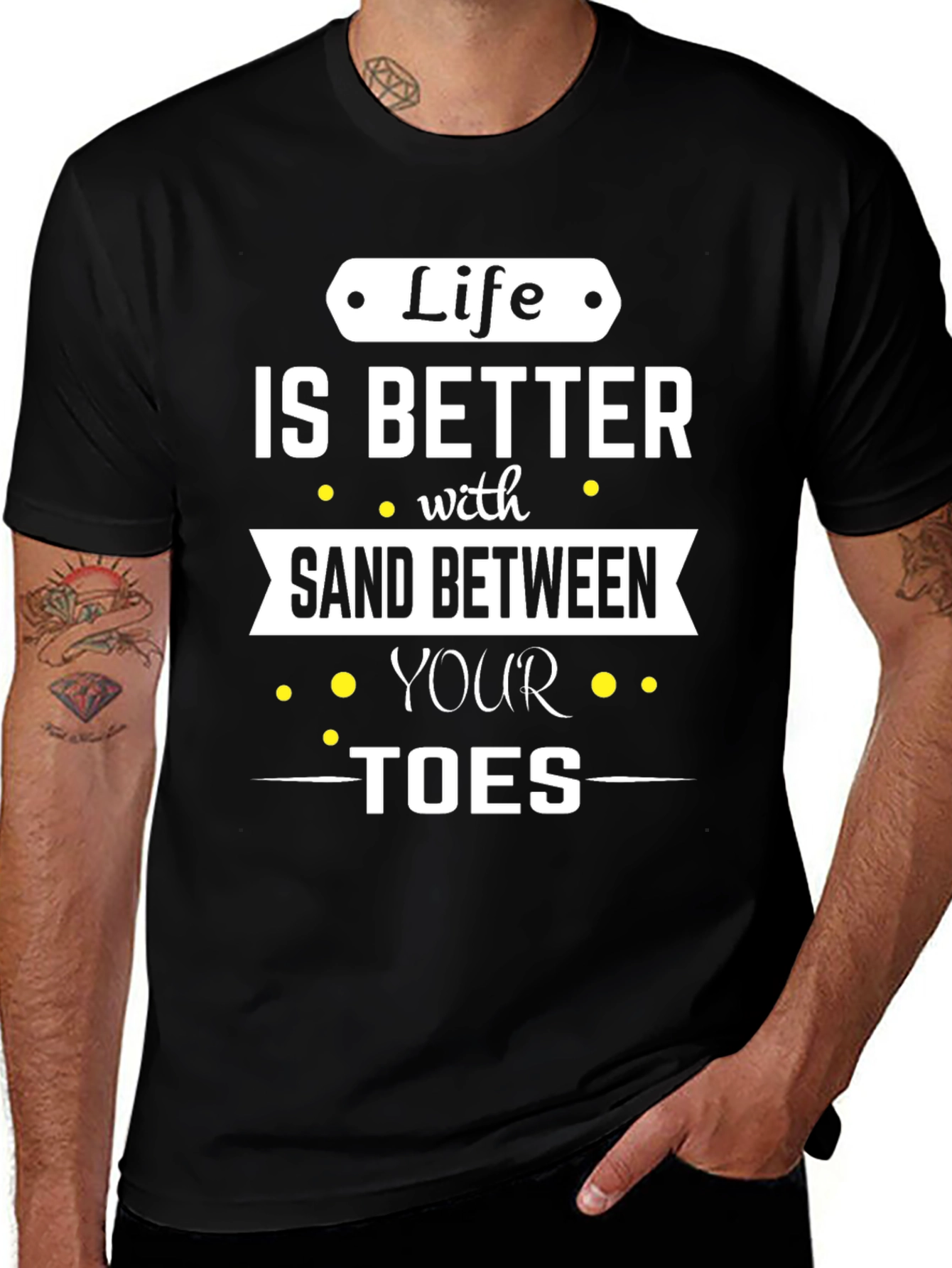 Variant 17 of Life is Better T-Shirt: Sand Between Your Toes Graphic Tee