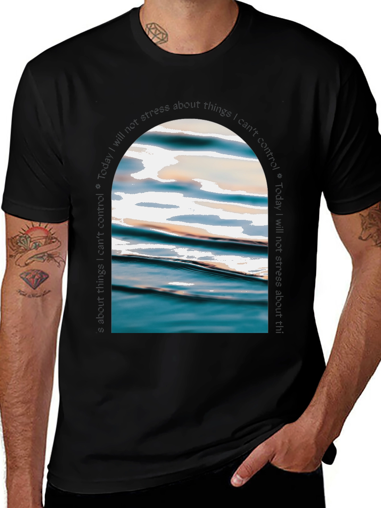 Variant 23 of Ocean View Graphic Tee - Soft Cotton Blend