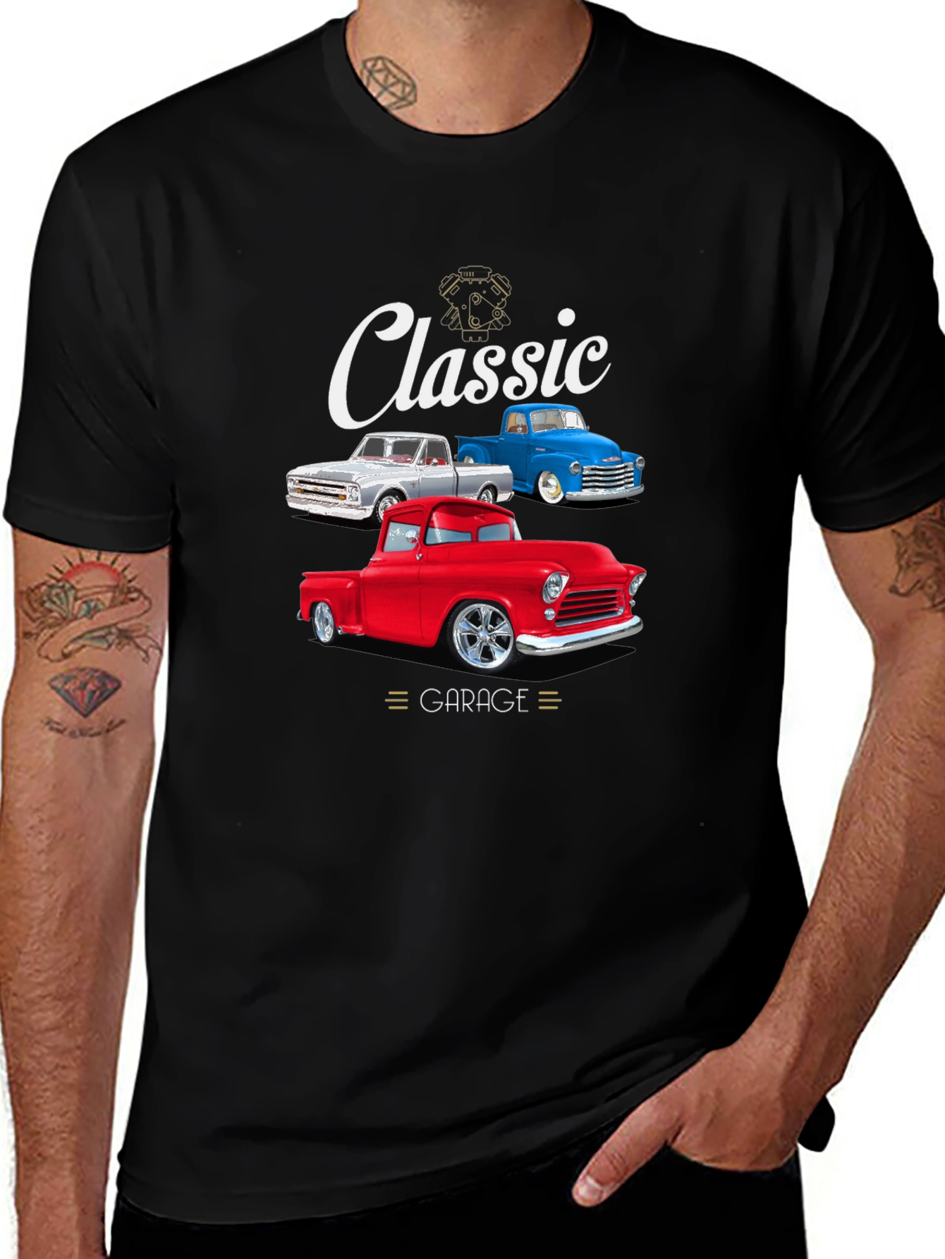 Classic Trucks Graphic Tee - Garage Edition