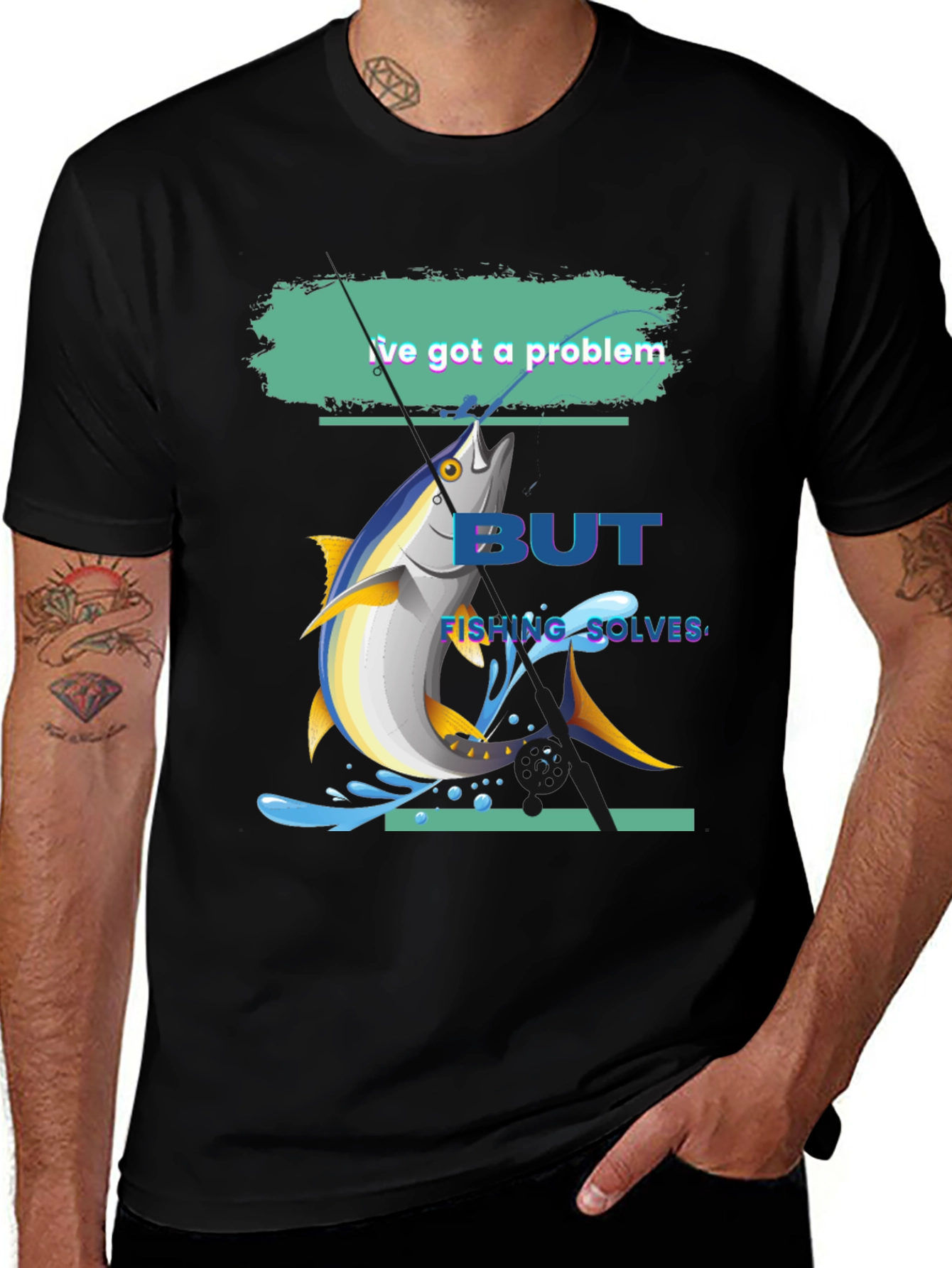 Variant 20 of Fishing Solves All T-Shirt