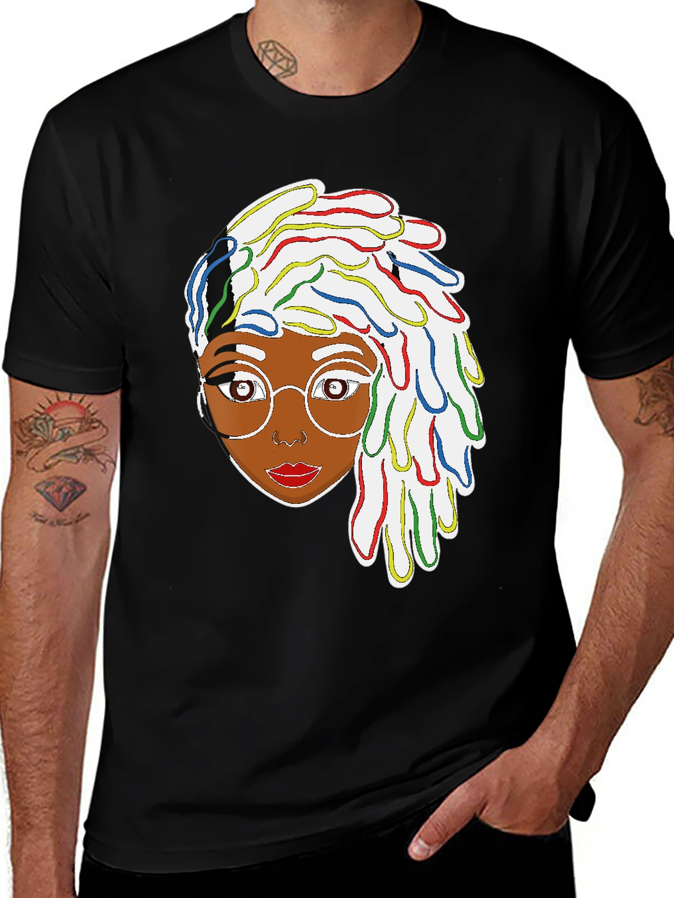 Variant 5 of Funky Dreadlocks Afro Woman Graphic T-Shirt